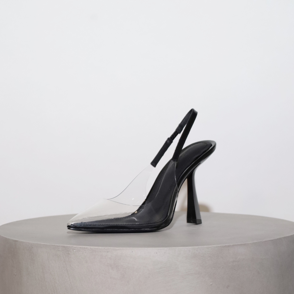 Donatella Clear Slingback Pumps
