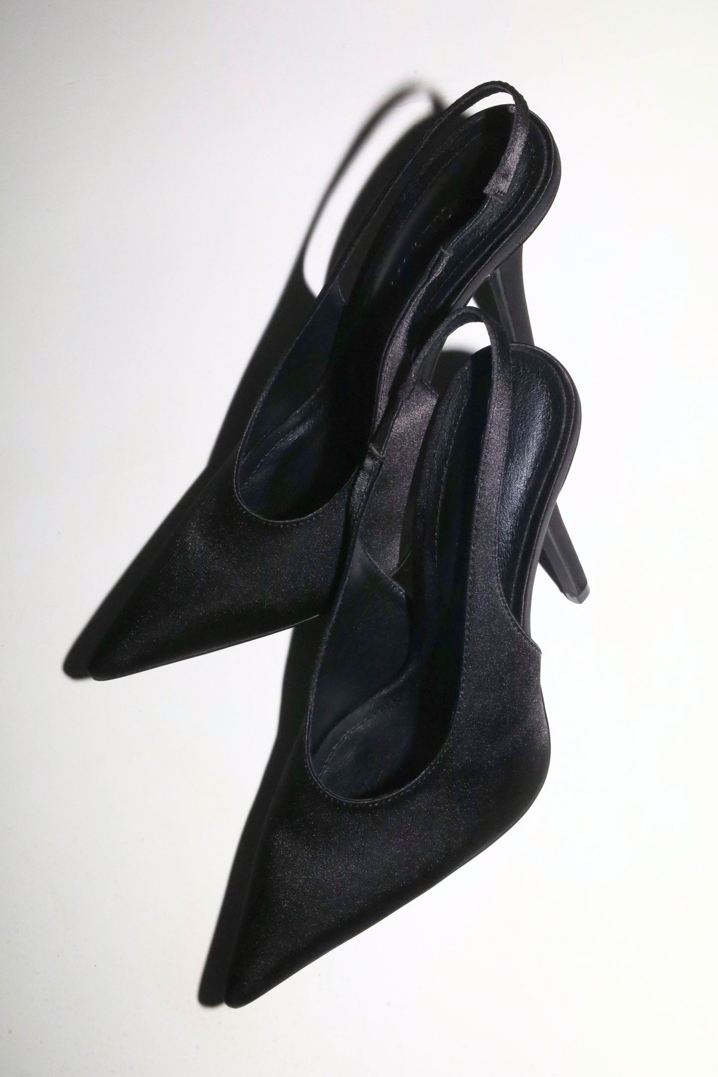 Alexandra Black Satin Slingback 110 mm