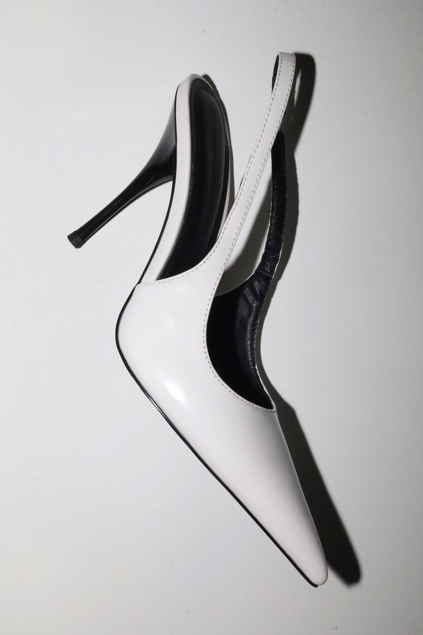 Kylie White Matte Patent Slingback 105 mm