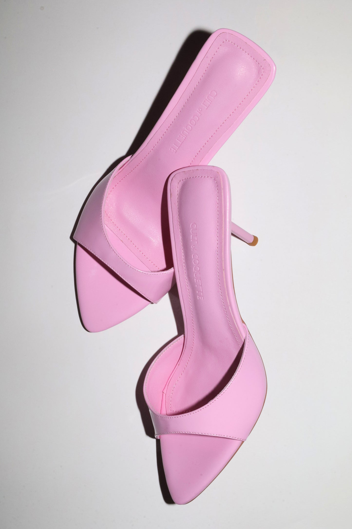 Zena Pink Patent Vegan Mules 80 mm
