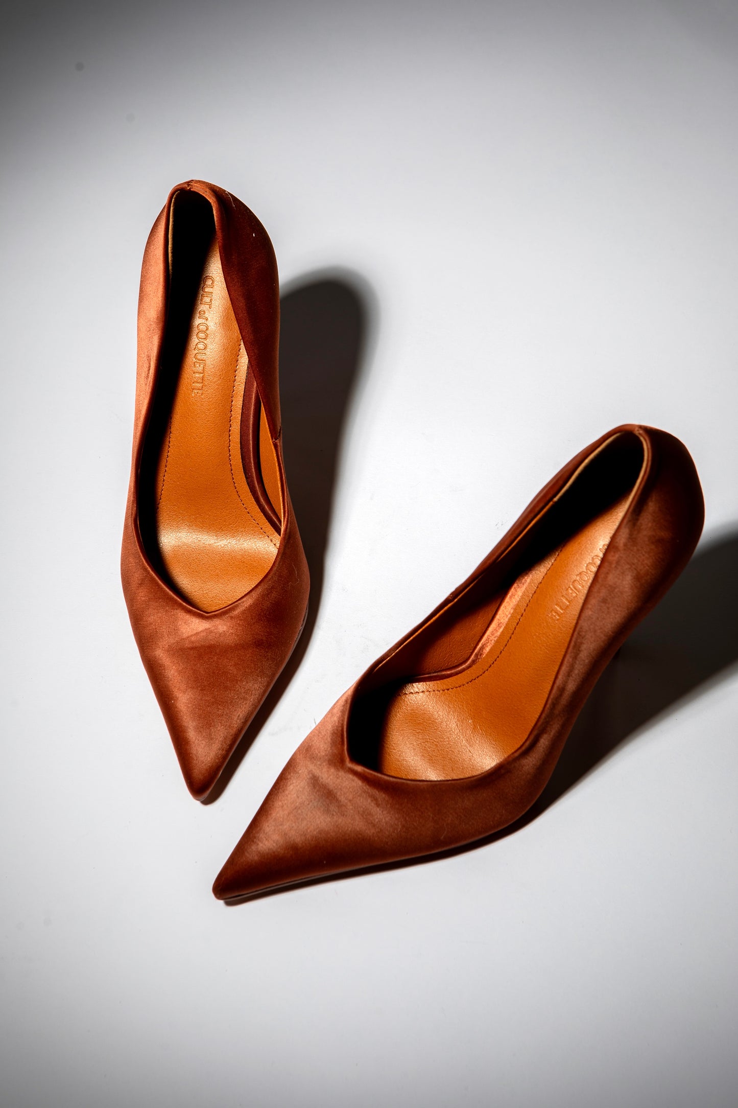 Chloe Brown Satin Pumps 105 mm