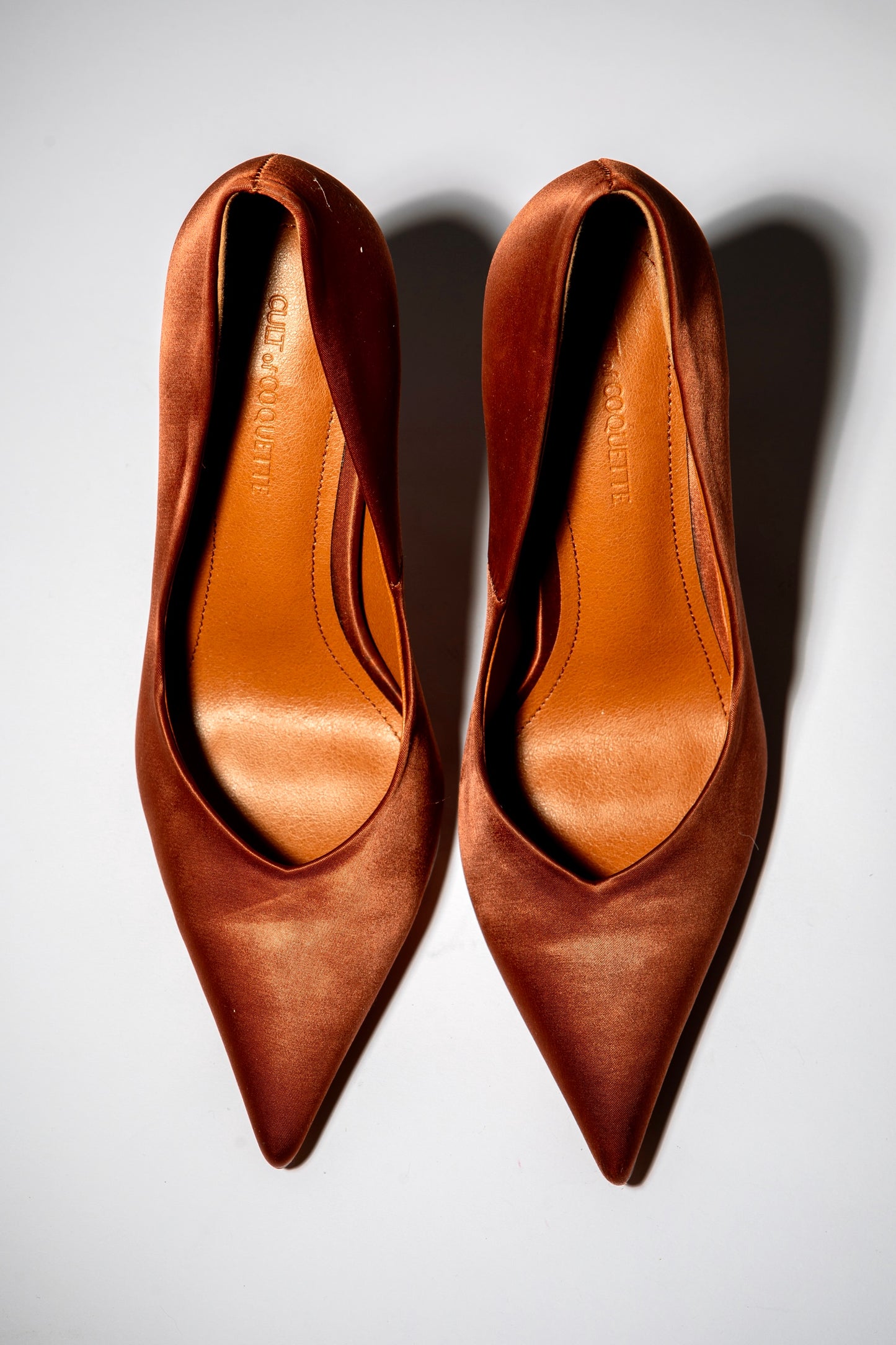 Chloe Brown Satin Pumps 105 mm