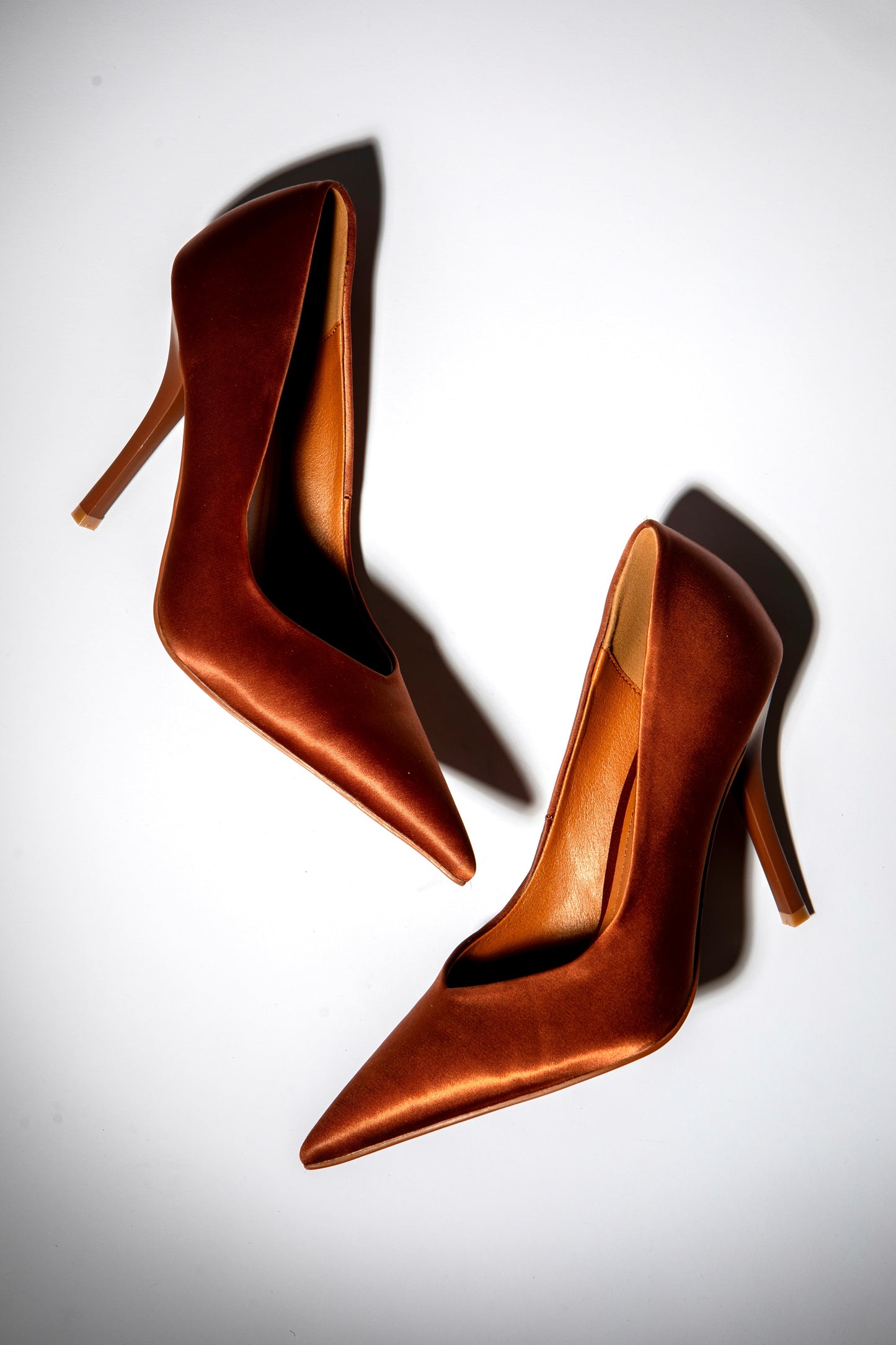 Chloe Brown Satin Pumps 105 mm