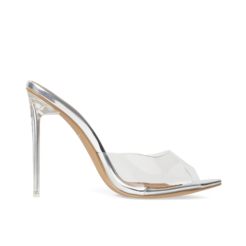 Lori Glass Slipper Mules 120 mm