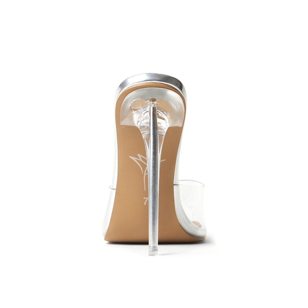 Lori Glass Slipper Mules 120 mm