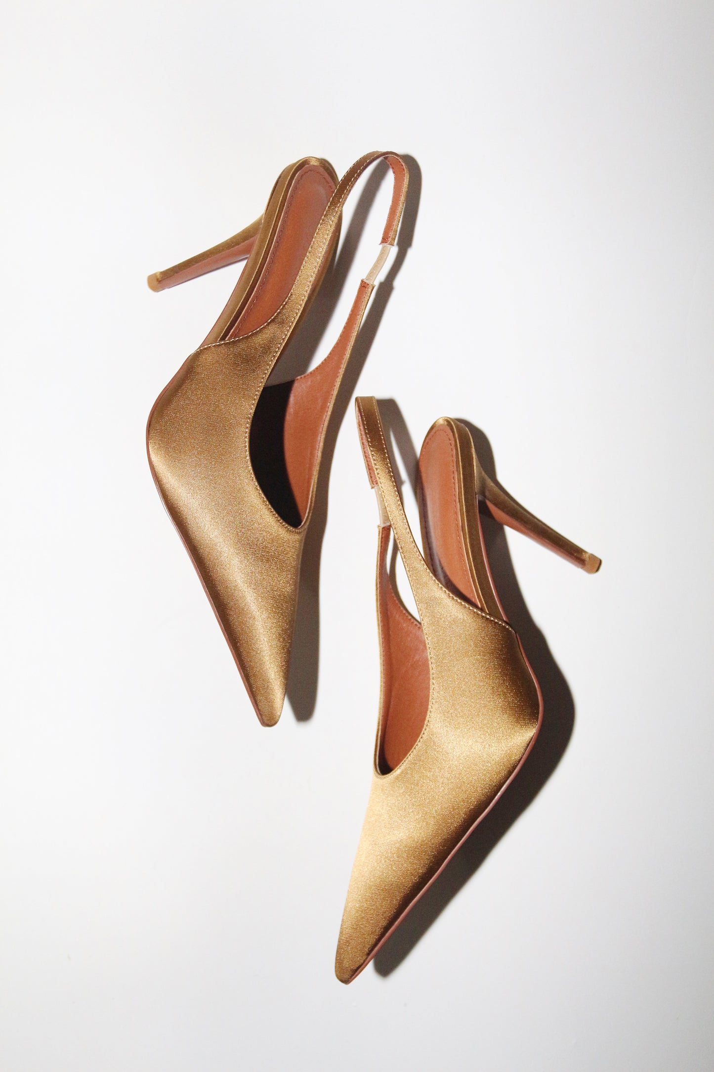 Alexandra Olive Satin Slingback 100 mm