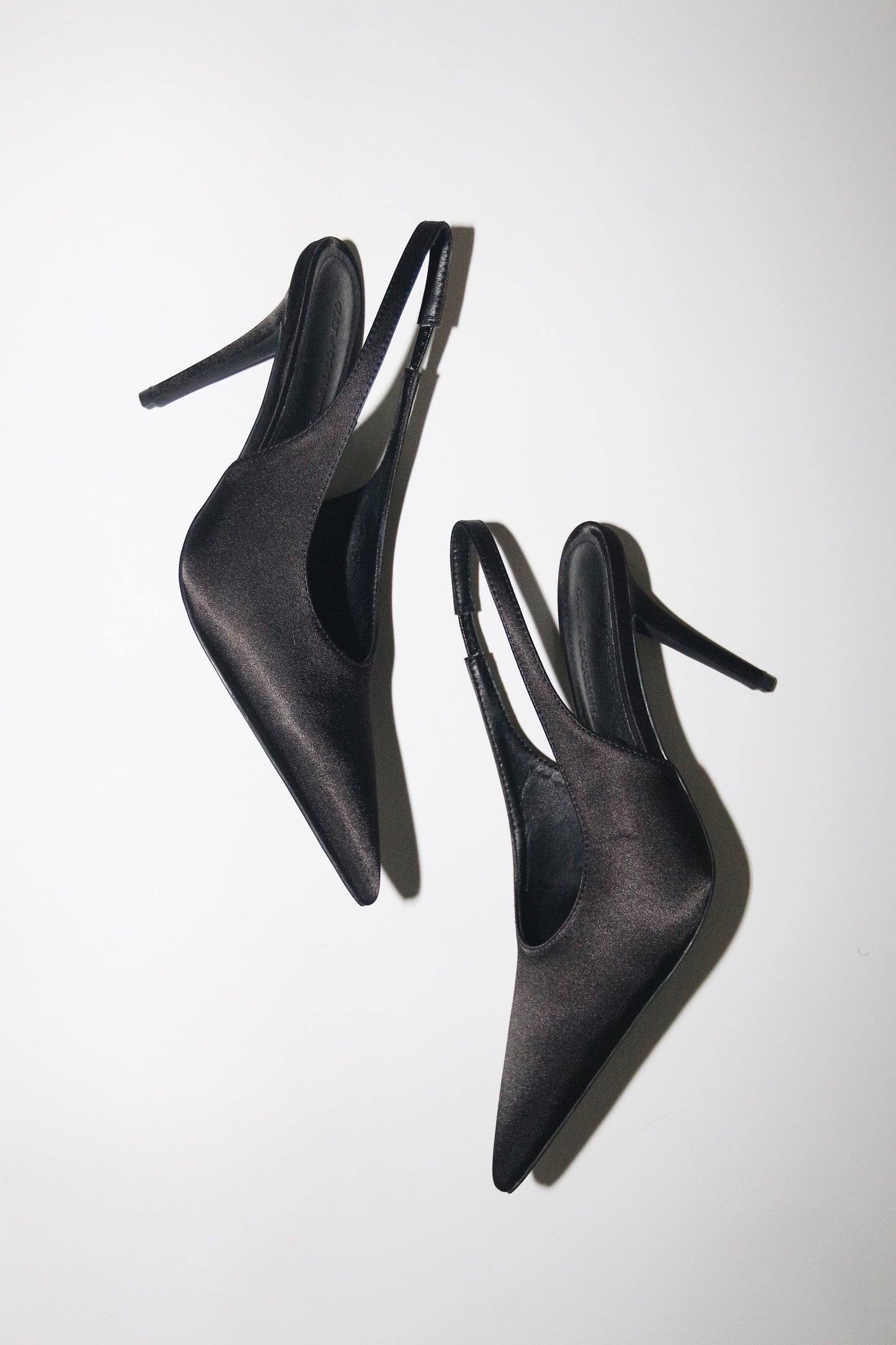 Alexandra Black Satin Slingback 100 mm