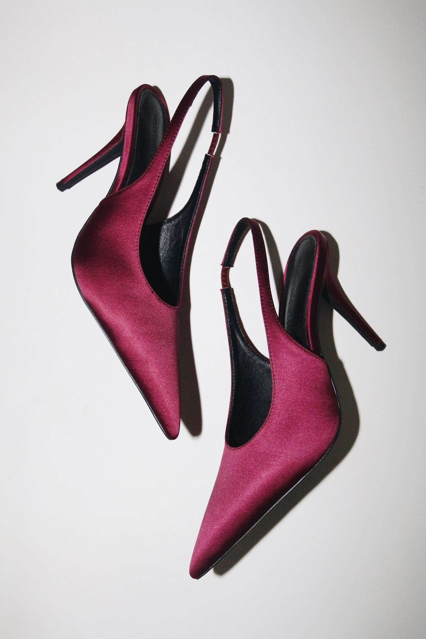 Alexandra Plum Satin Slingback 100 mm