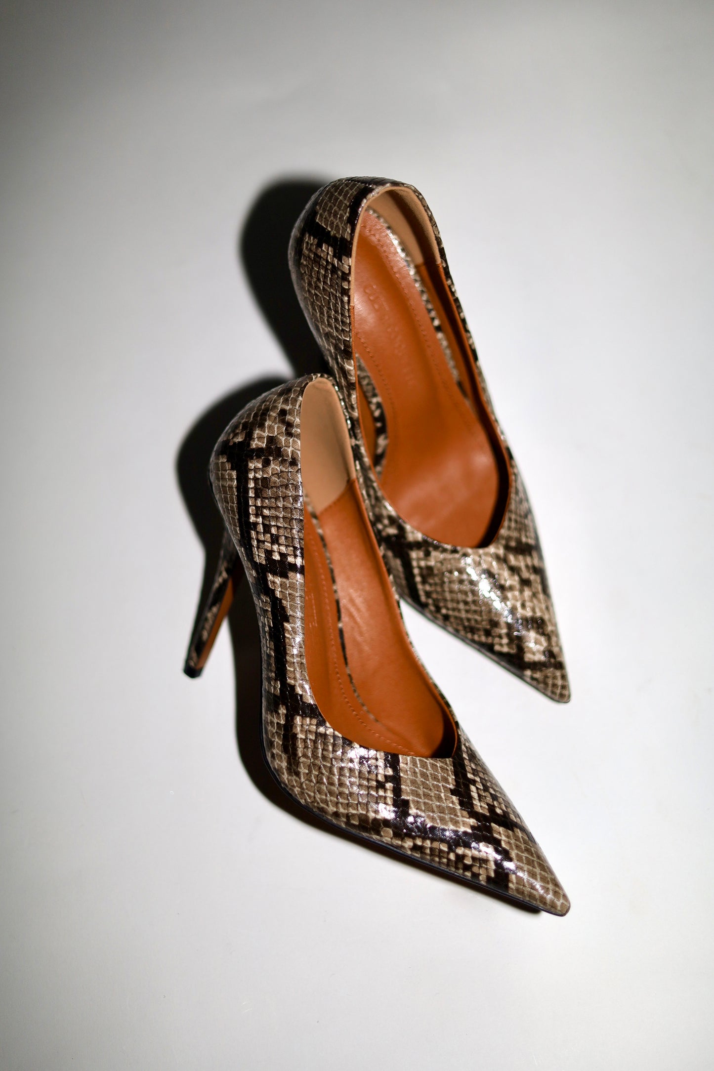 Chloe Beige Snake Pumps 105 mm