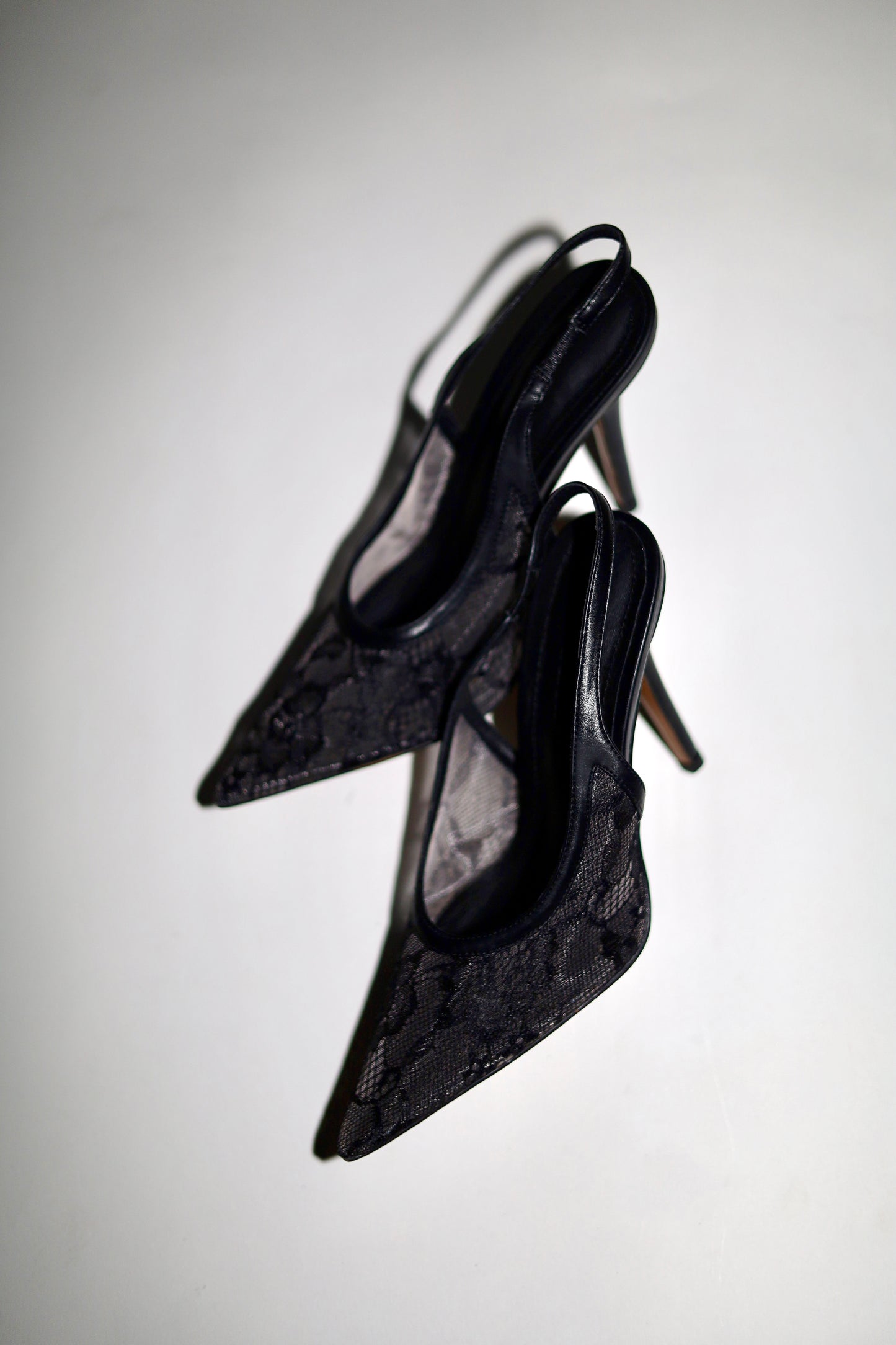 Alexandra Black Lace Slingback 110 mm
