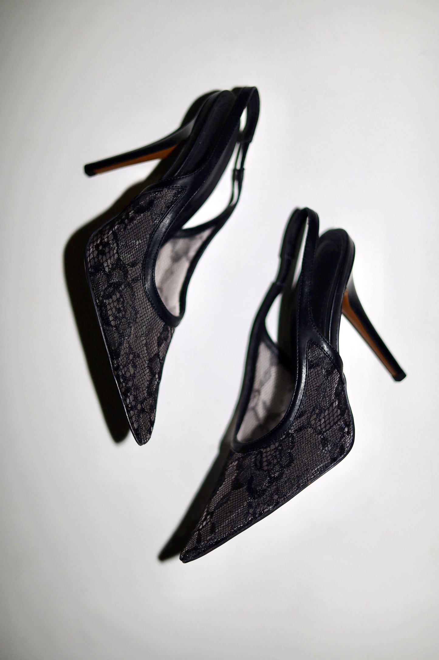 Alexandra Black Lace Slingback 110 mm