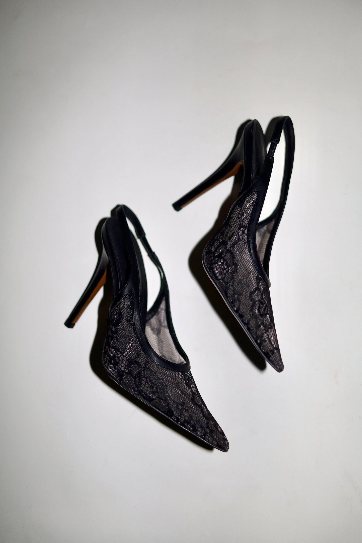 Alexandra Black Lace Slingback 110 mm