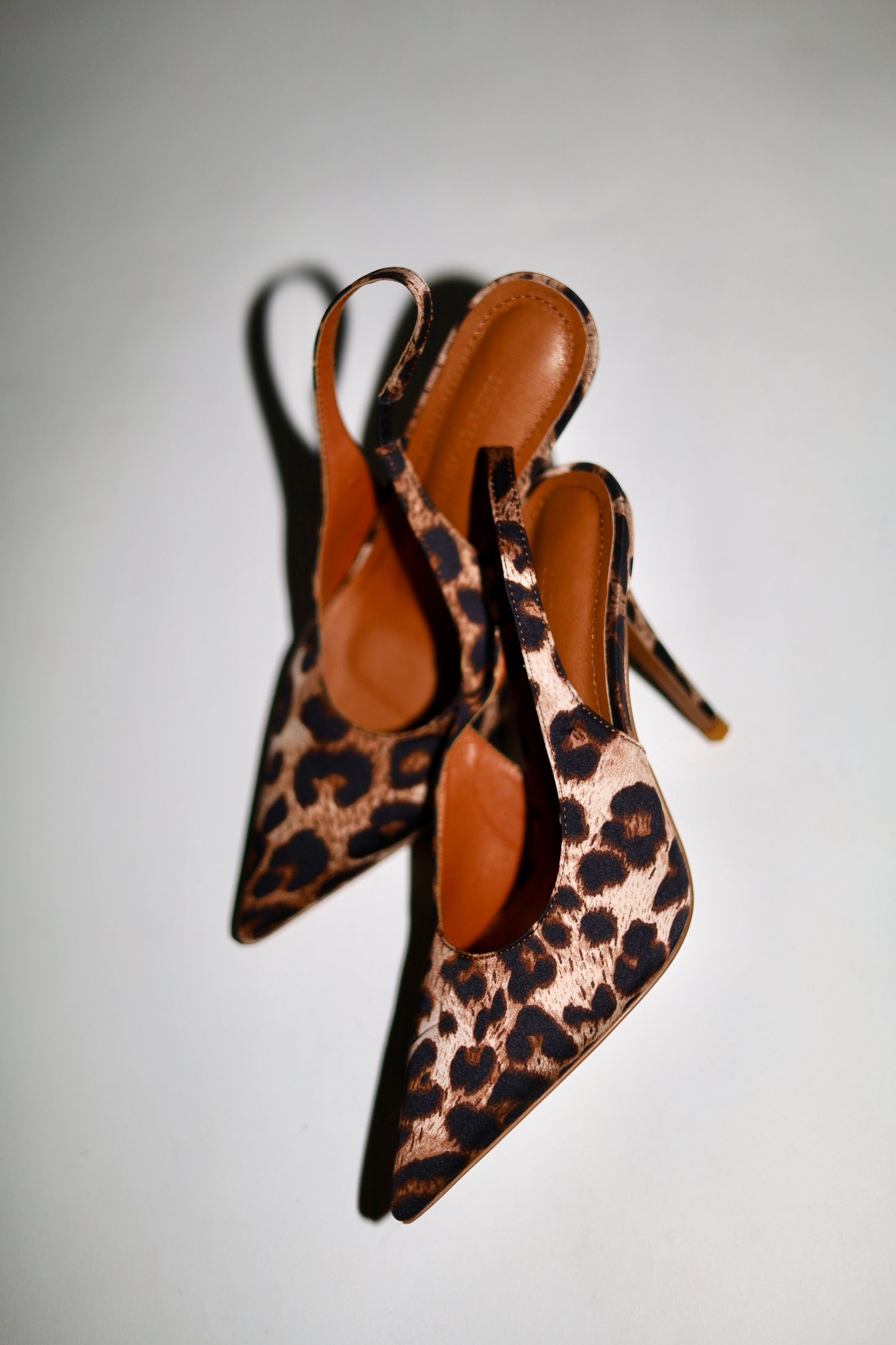 Alexandra Leopard Satin Slingback 110 mm