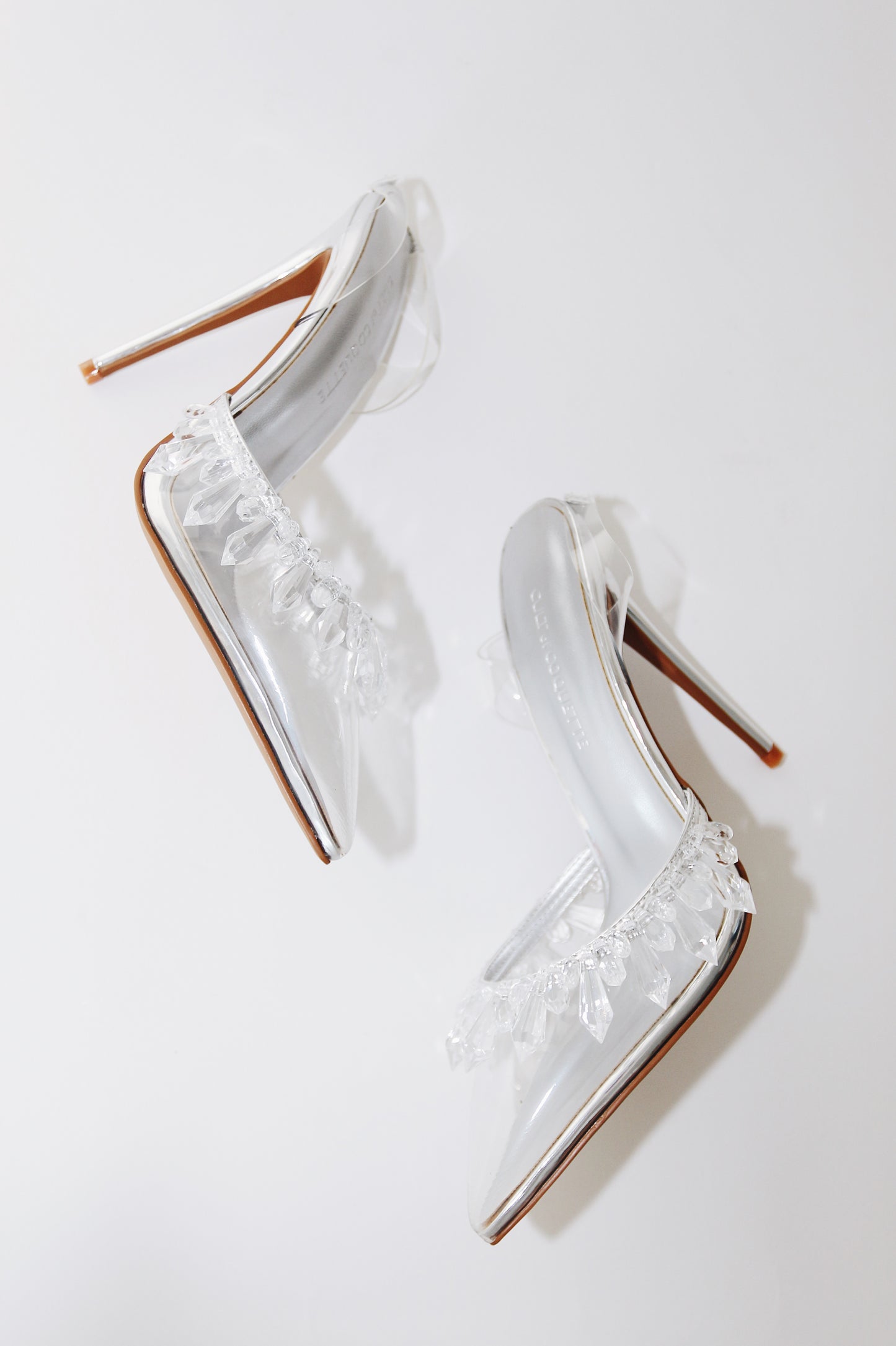Candice Clear Drip Chandelier Slingback
