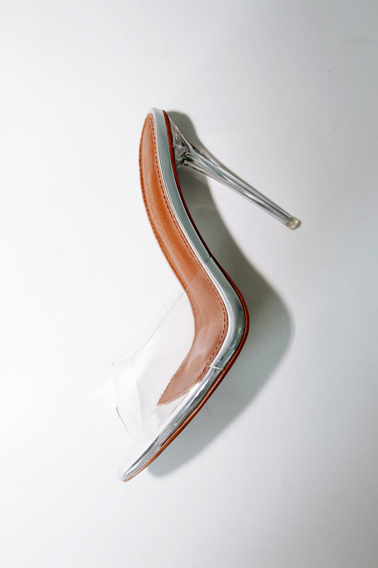 Lori Glass Slipper Mules 120 mm