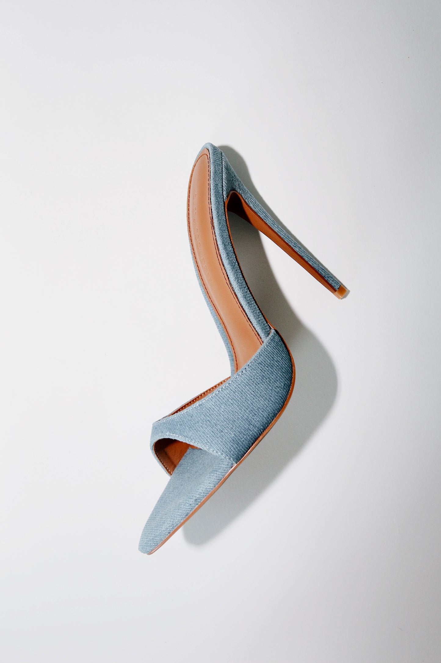 Gia Denim Vegan Mules 120 mm