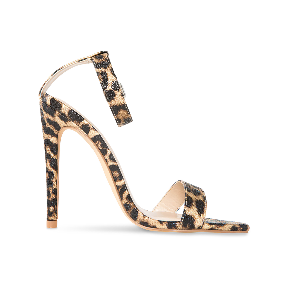 Cima Leopard Vegan Metallic Heels