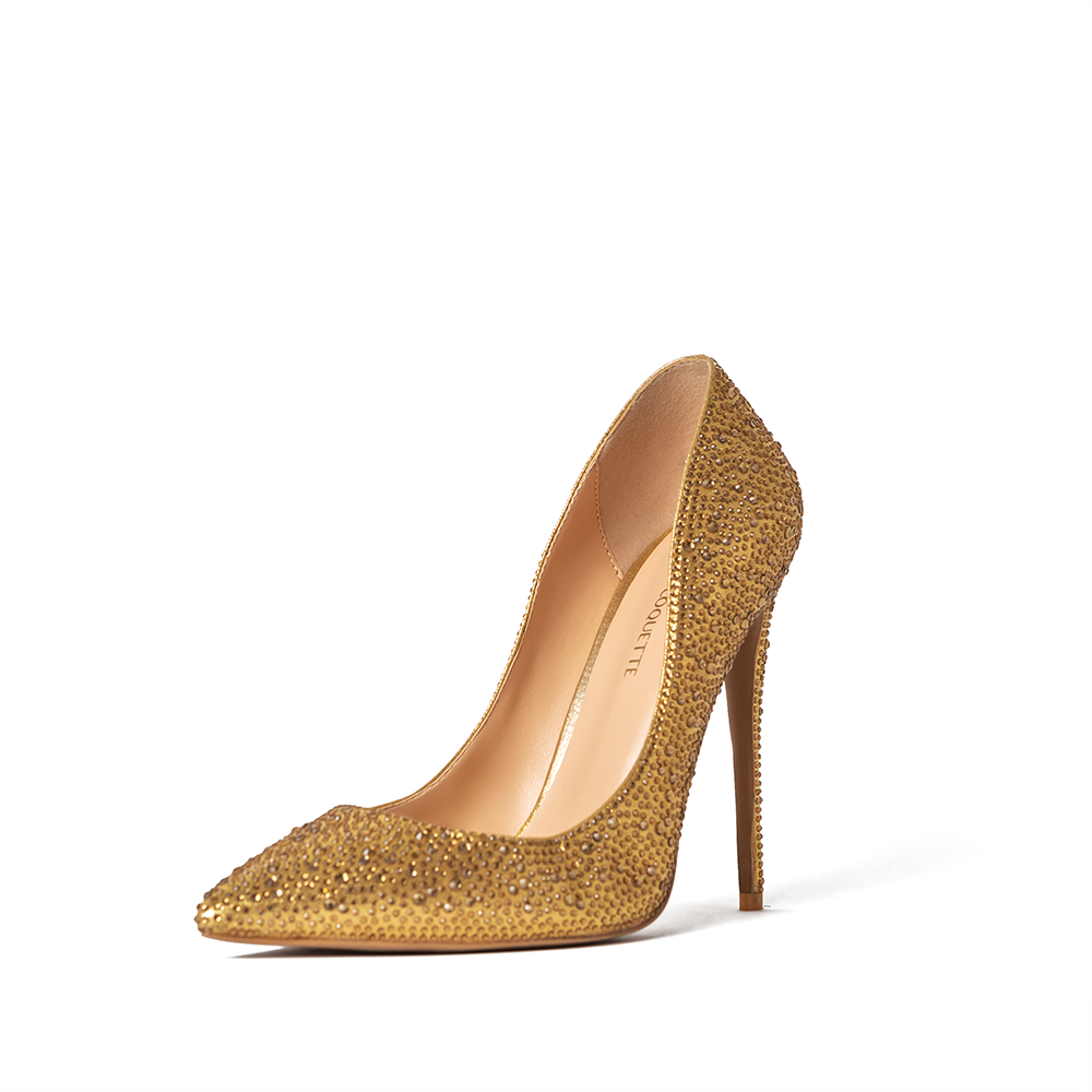 Snoh Gold Crystal Pumps