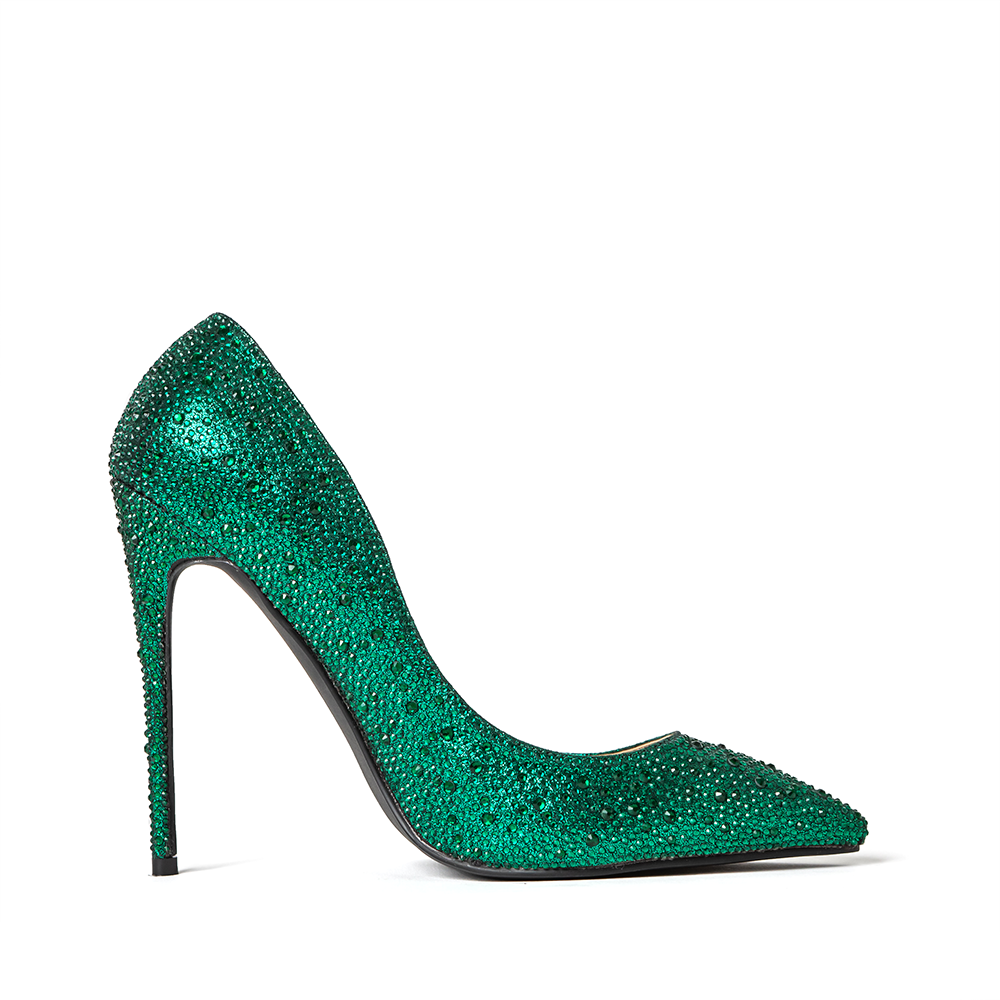Snoh Green Crystal Pumps
