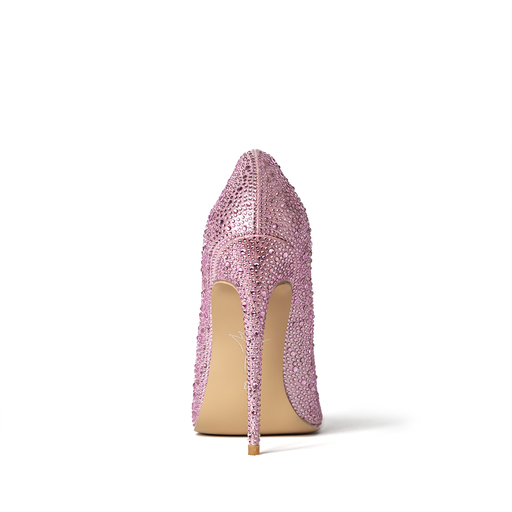 Snoh Light Pink Crystal Pumps