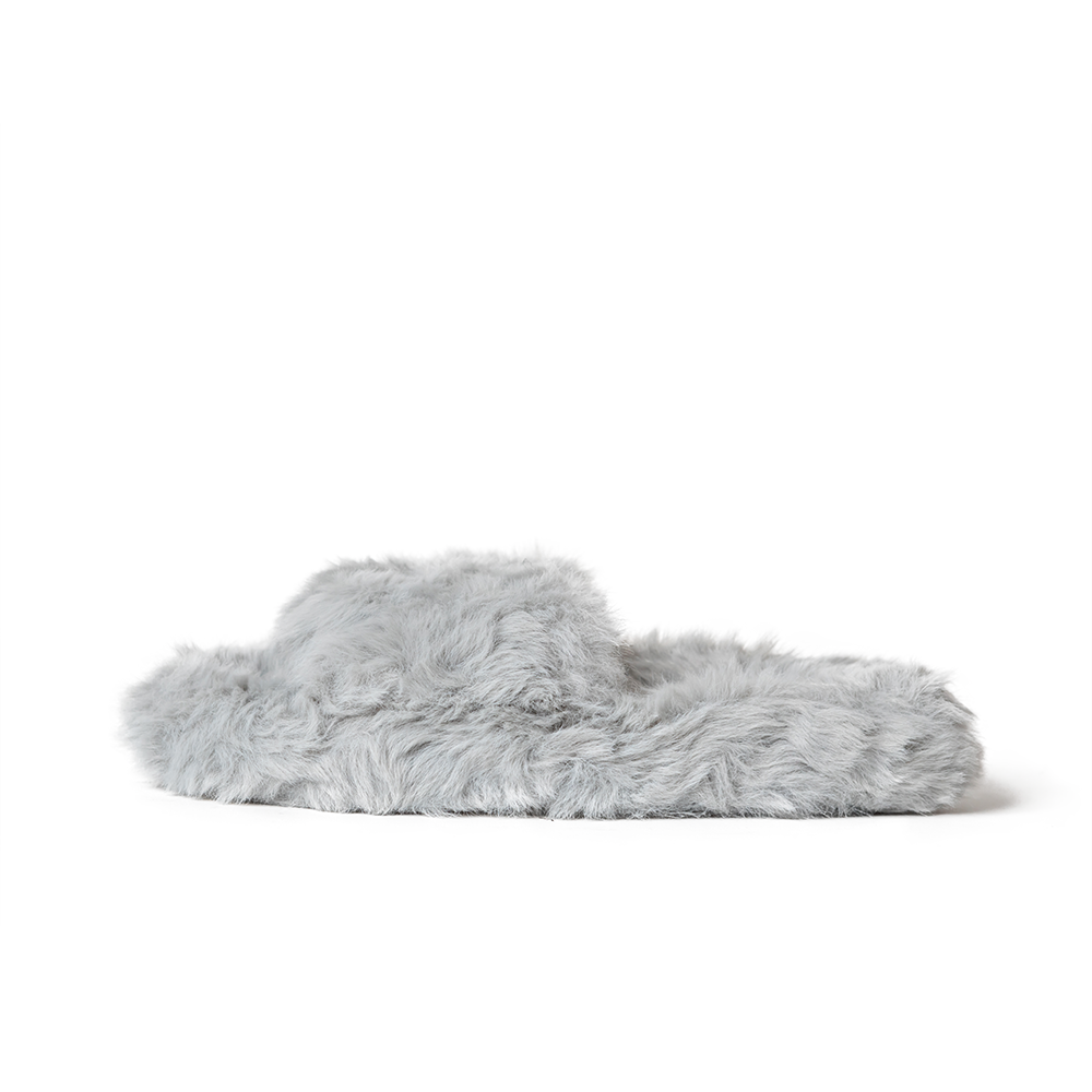 Fluffy slides grey 2025