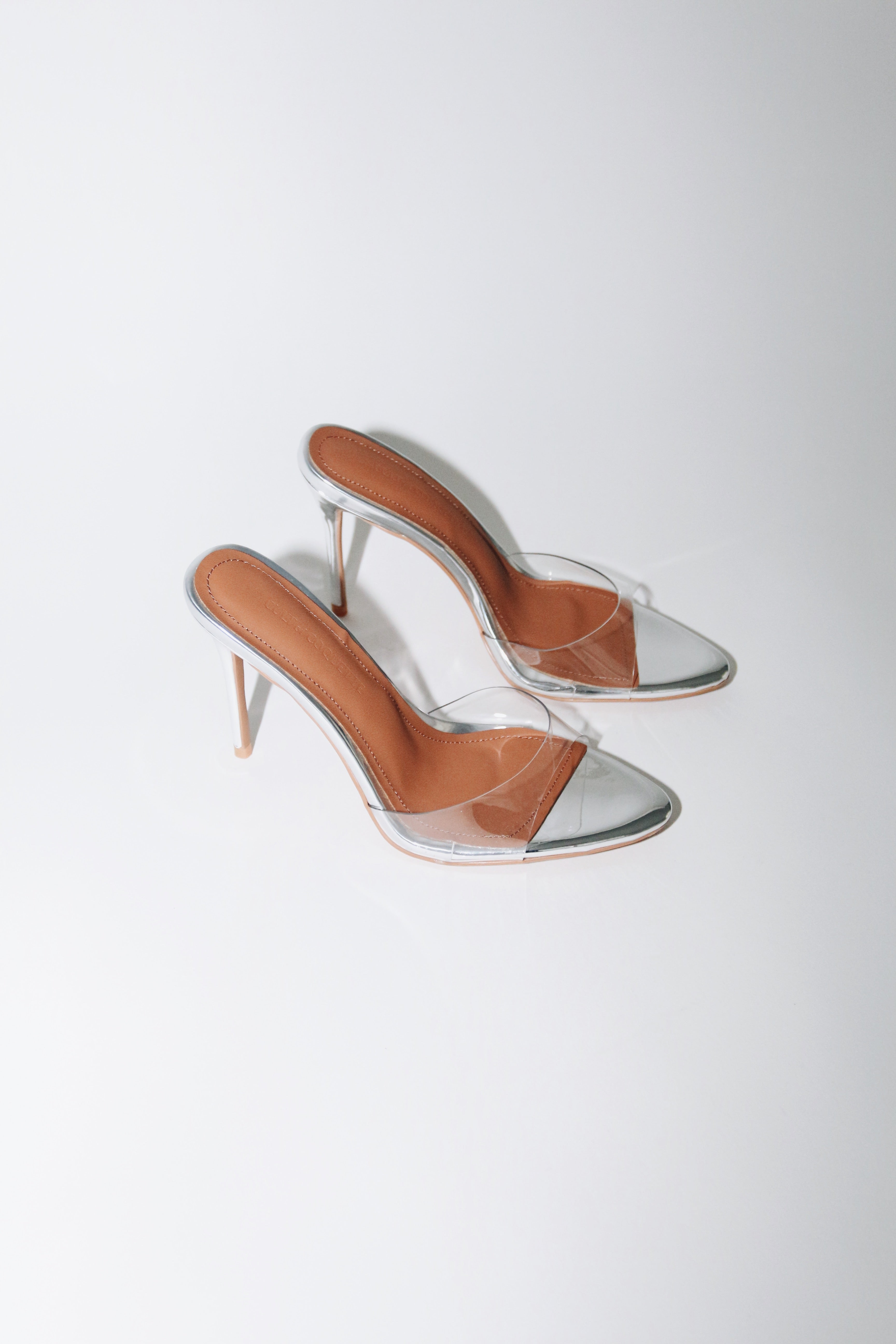 Perspex pointed mules best sale