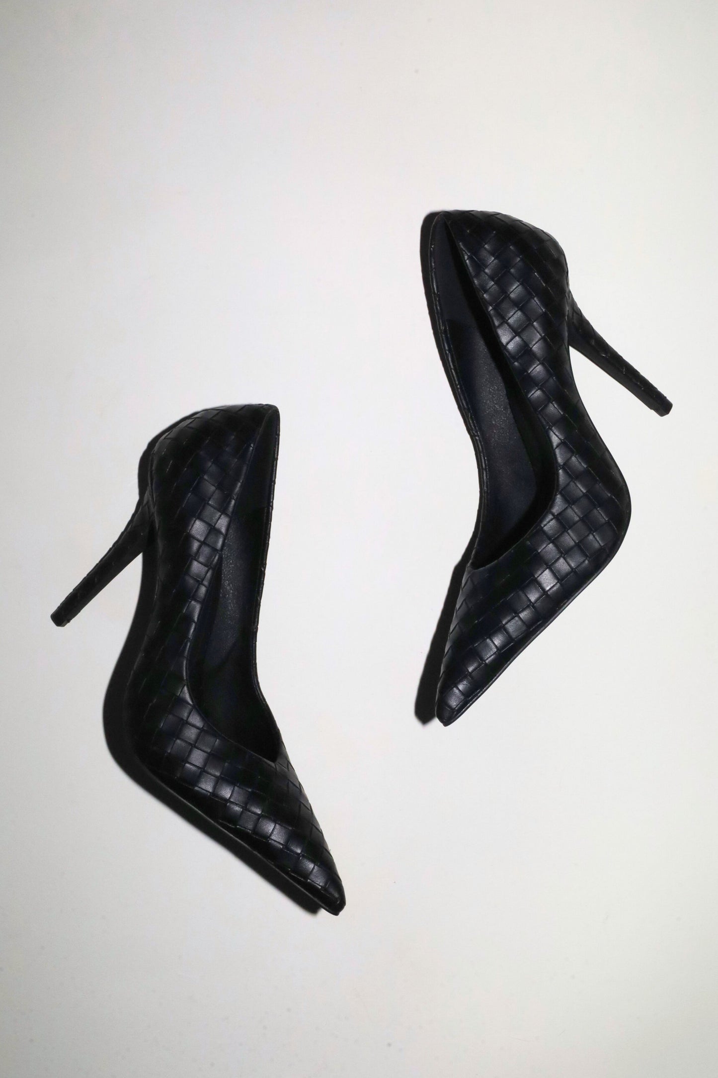 Chloe Black Woven Pumps 110 mm