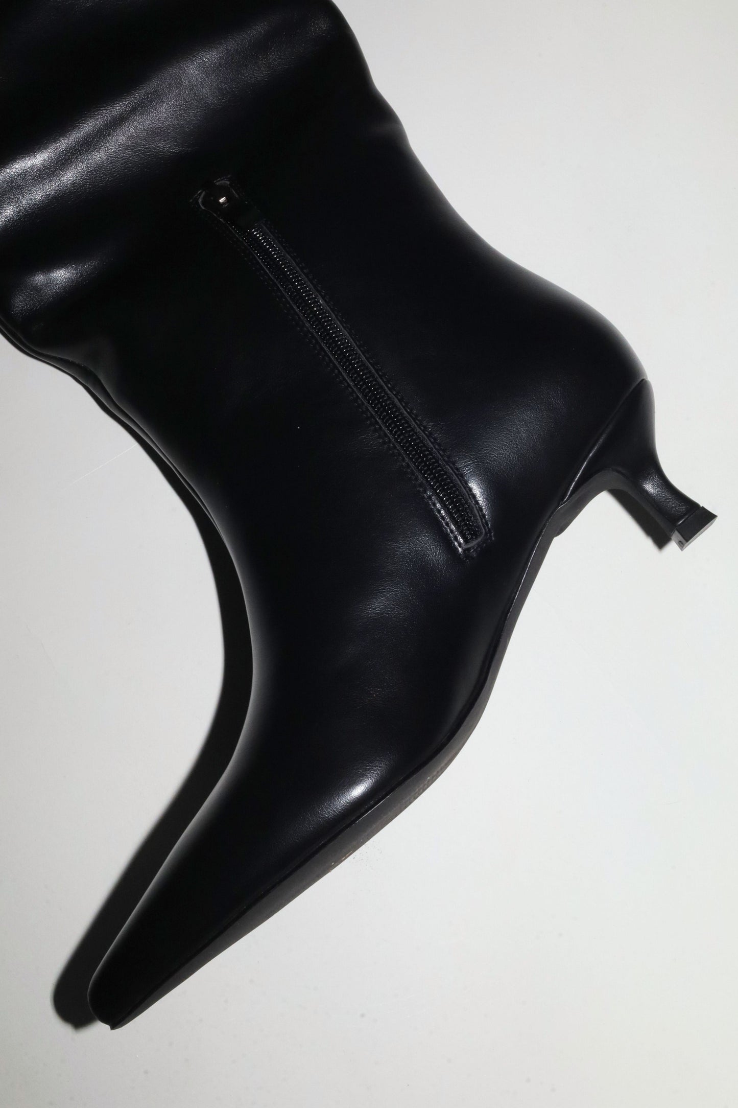 Tamara Black Vegan Leather Boots 50 mm