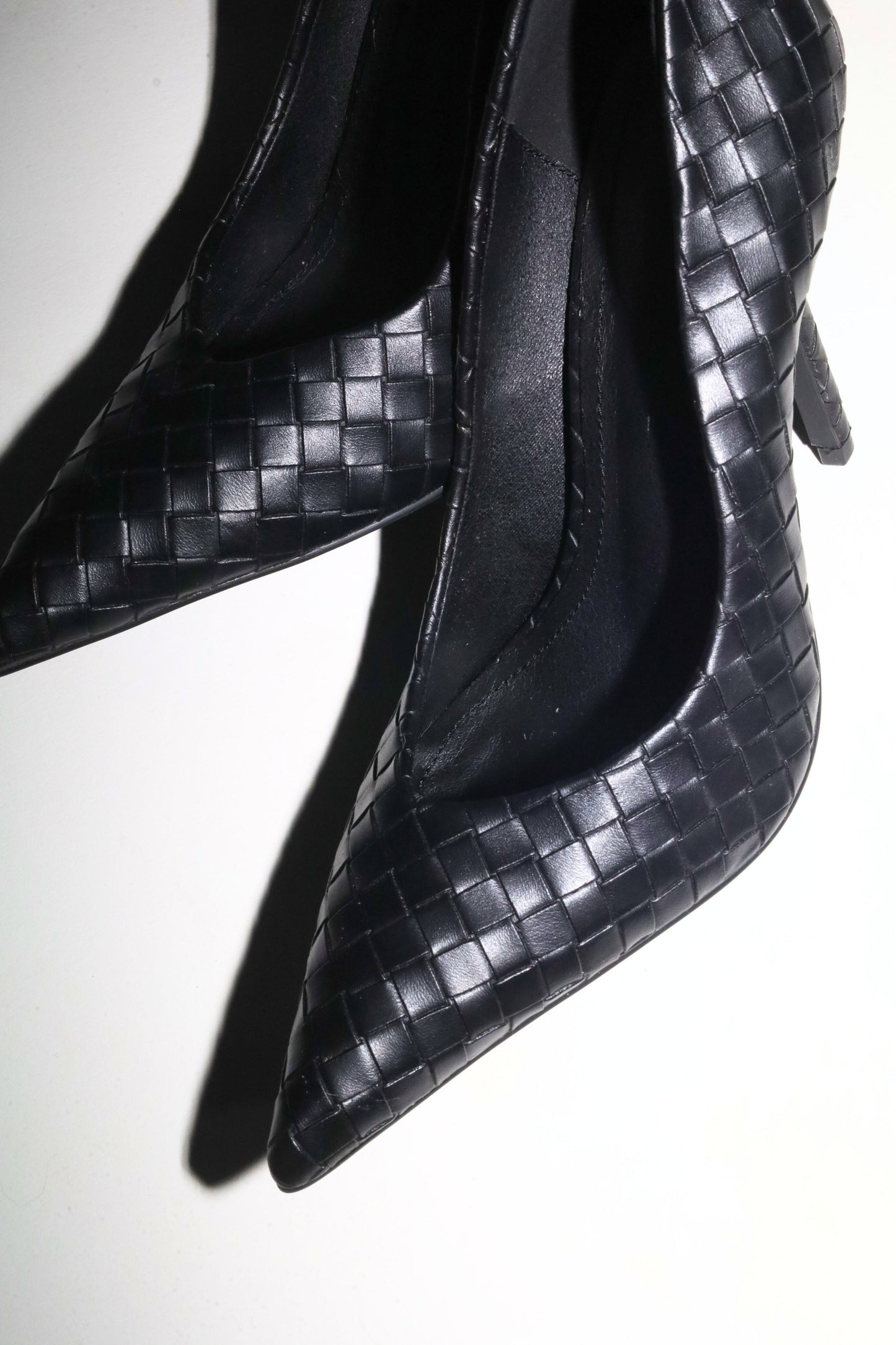 Chloe Black Woven Pumps 110 mm