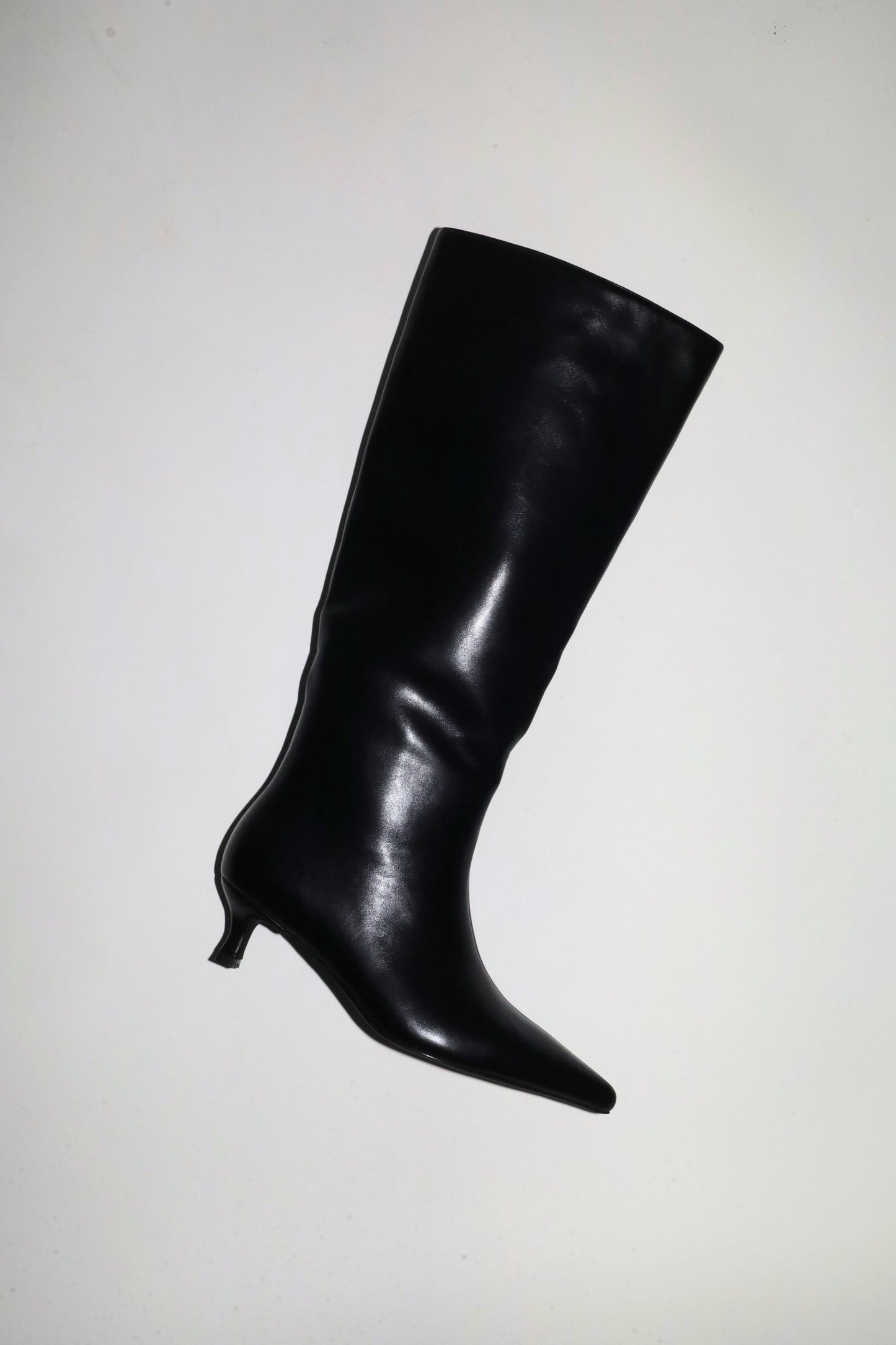 Tamara Black Vegan Leather Boots 50 mm