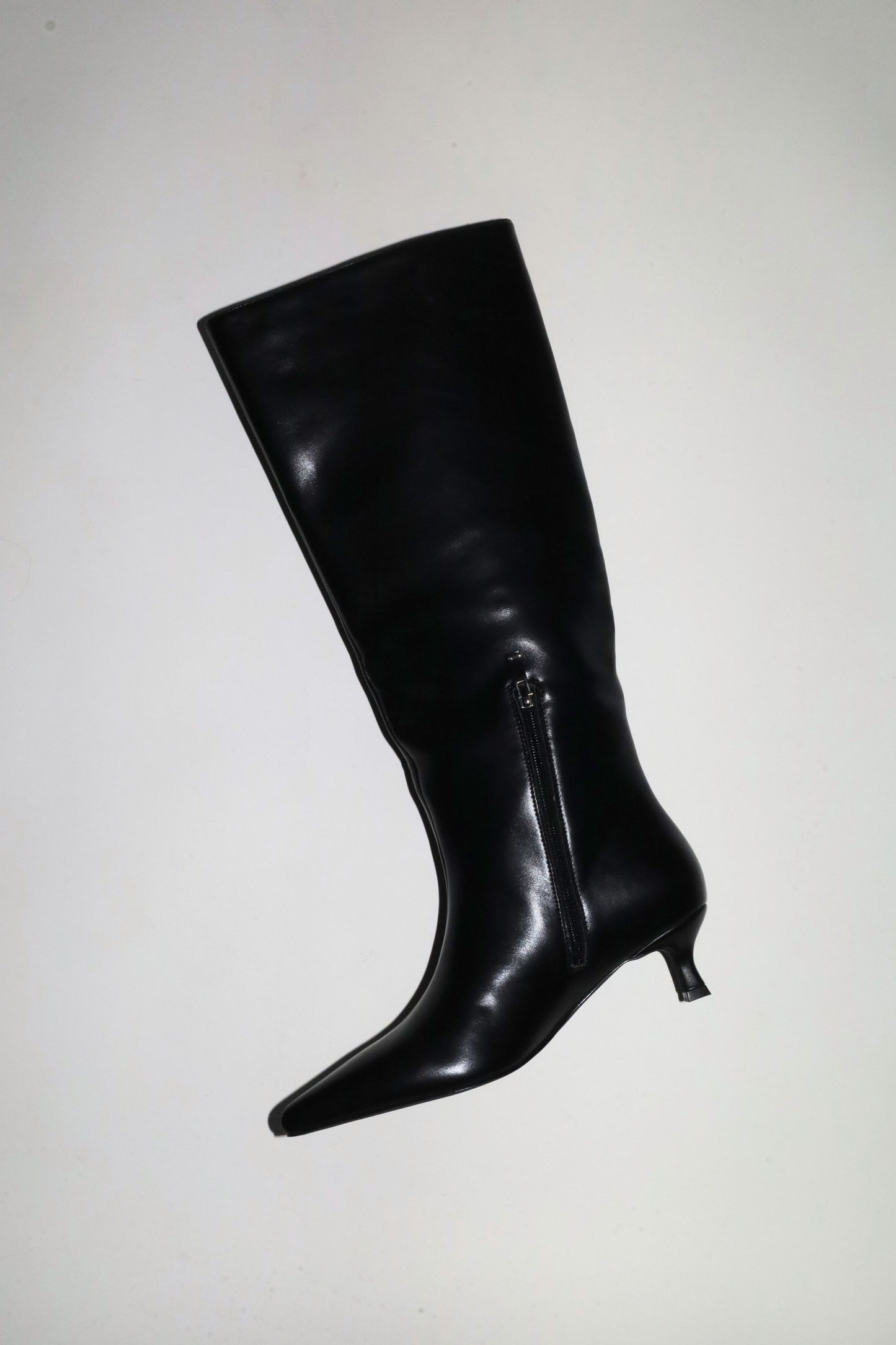 Tamara Black Vegan Leather Boots 50 mm