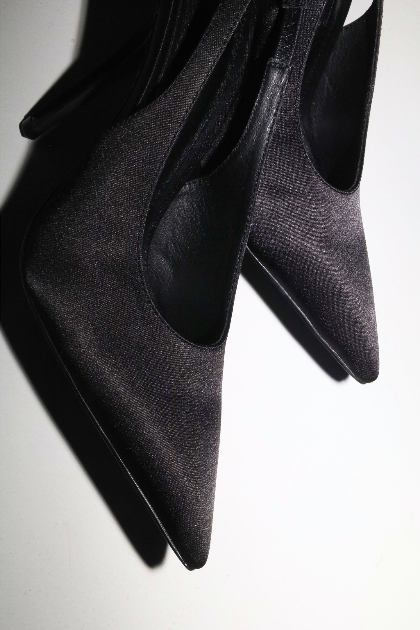 Alexandra Black Satin Slingback 110 mm