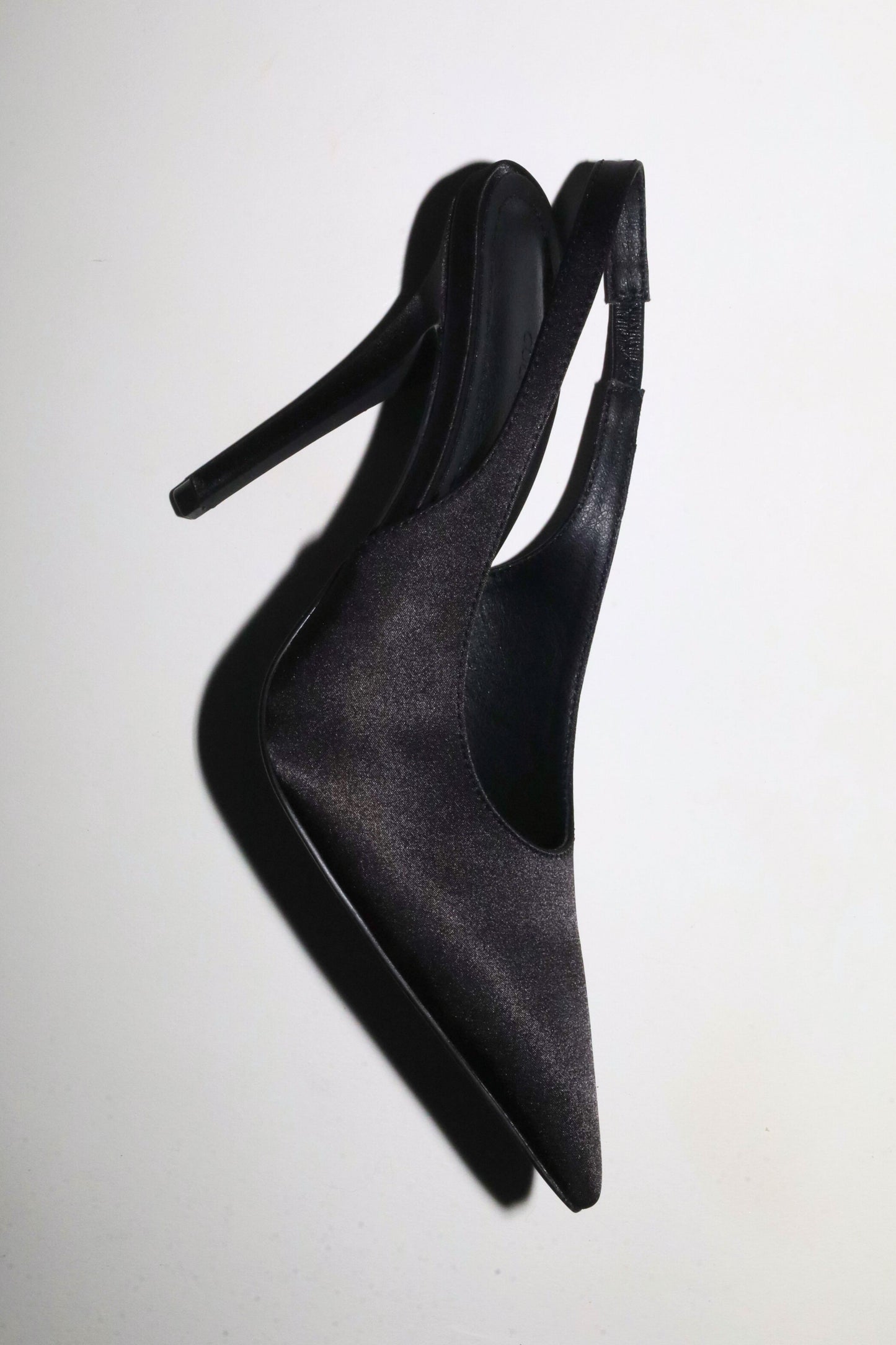 Alexandra Black Satin Slingback 110 mm