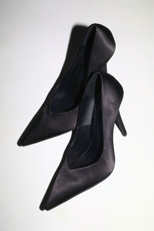 Chloe Black Satin Pumps 110 mm