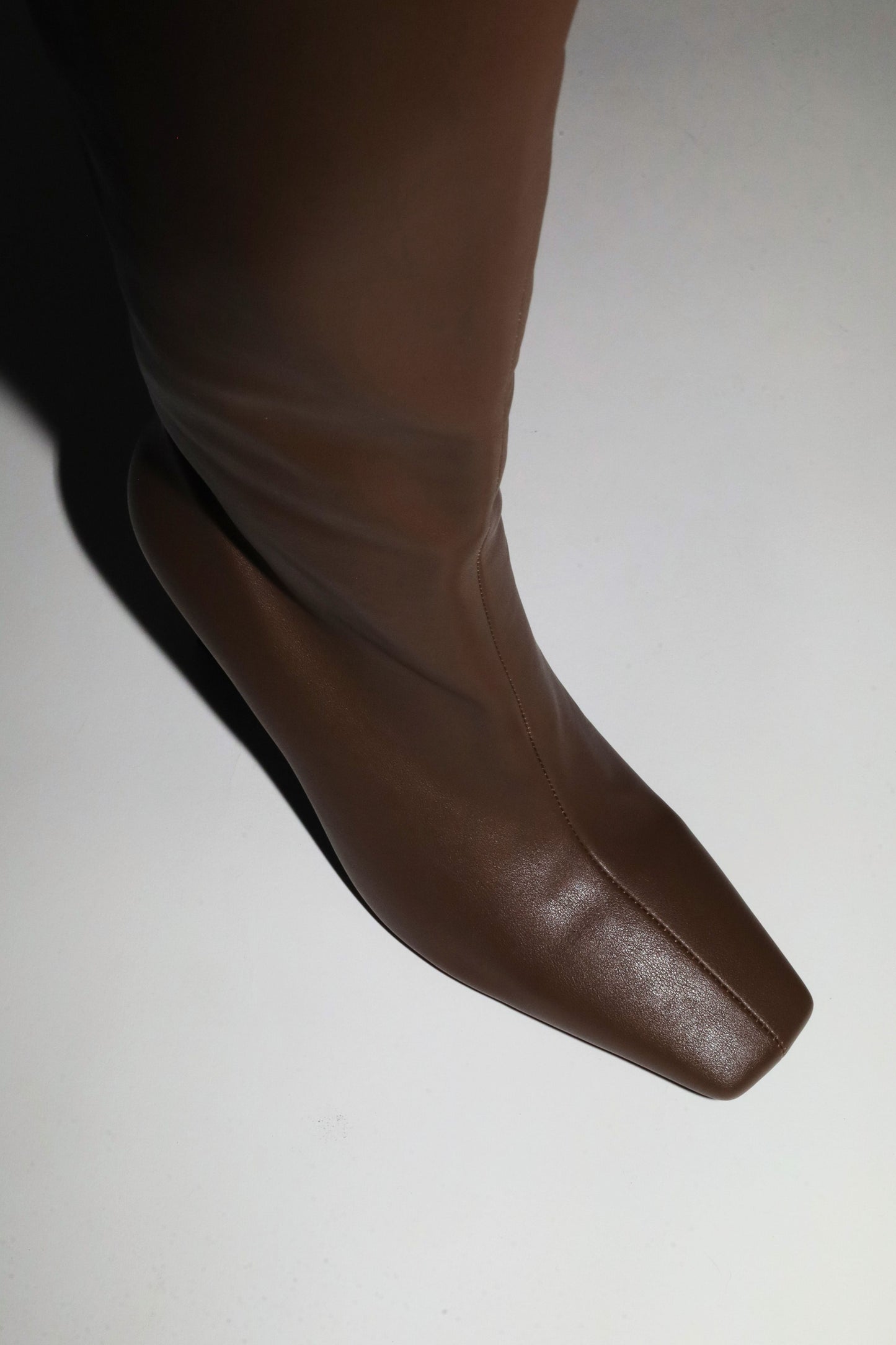 Mariah Brown Vegan Leather Boots 85 mm