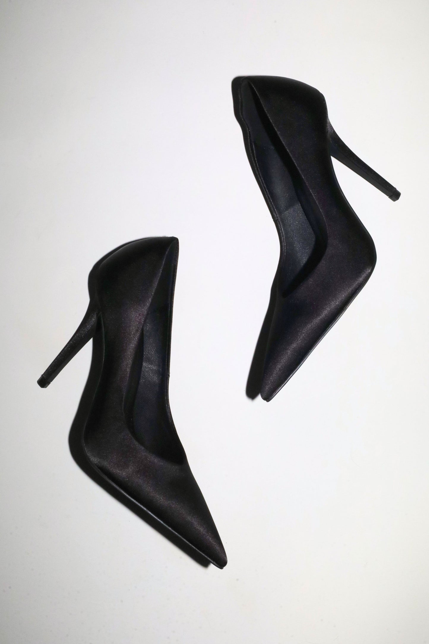 Chloe Black Satin Pumps 110 mm