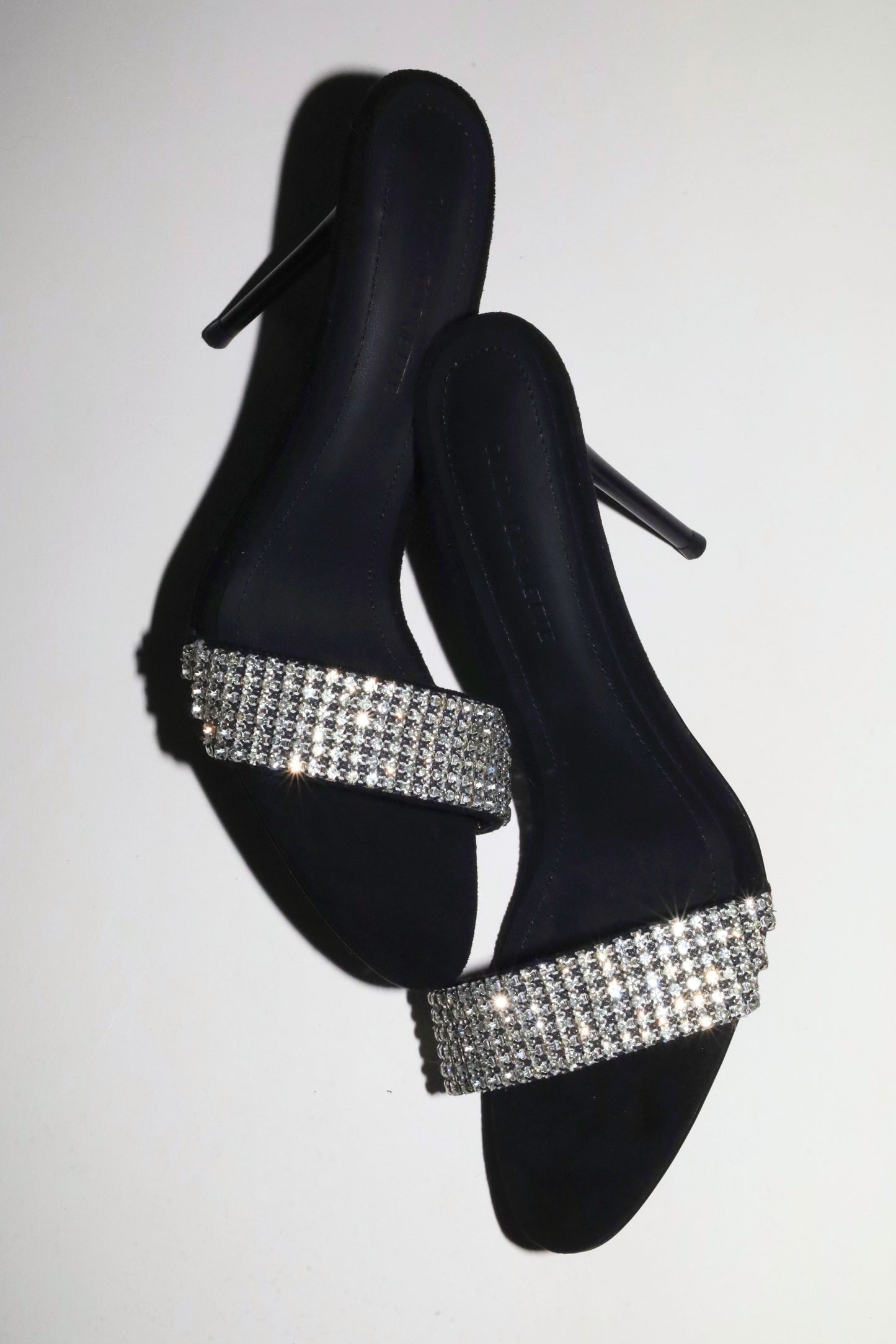 Nadine Black Crystal Mules