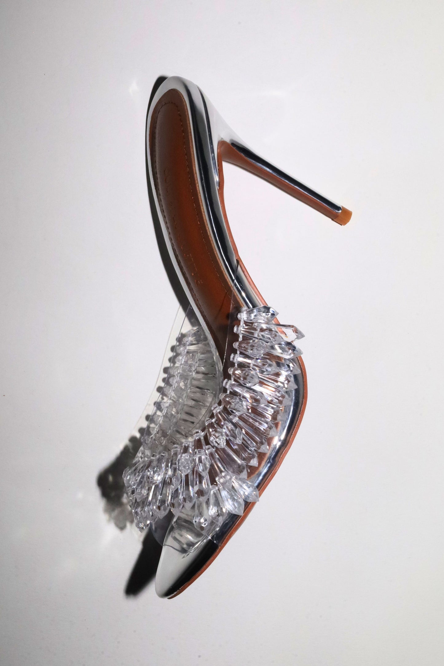 Goldie Clear Drip Chandelier Open Toe Mules 100 mm