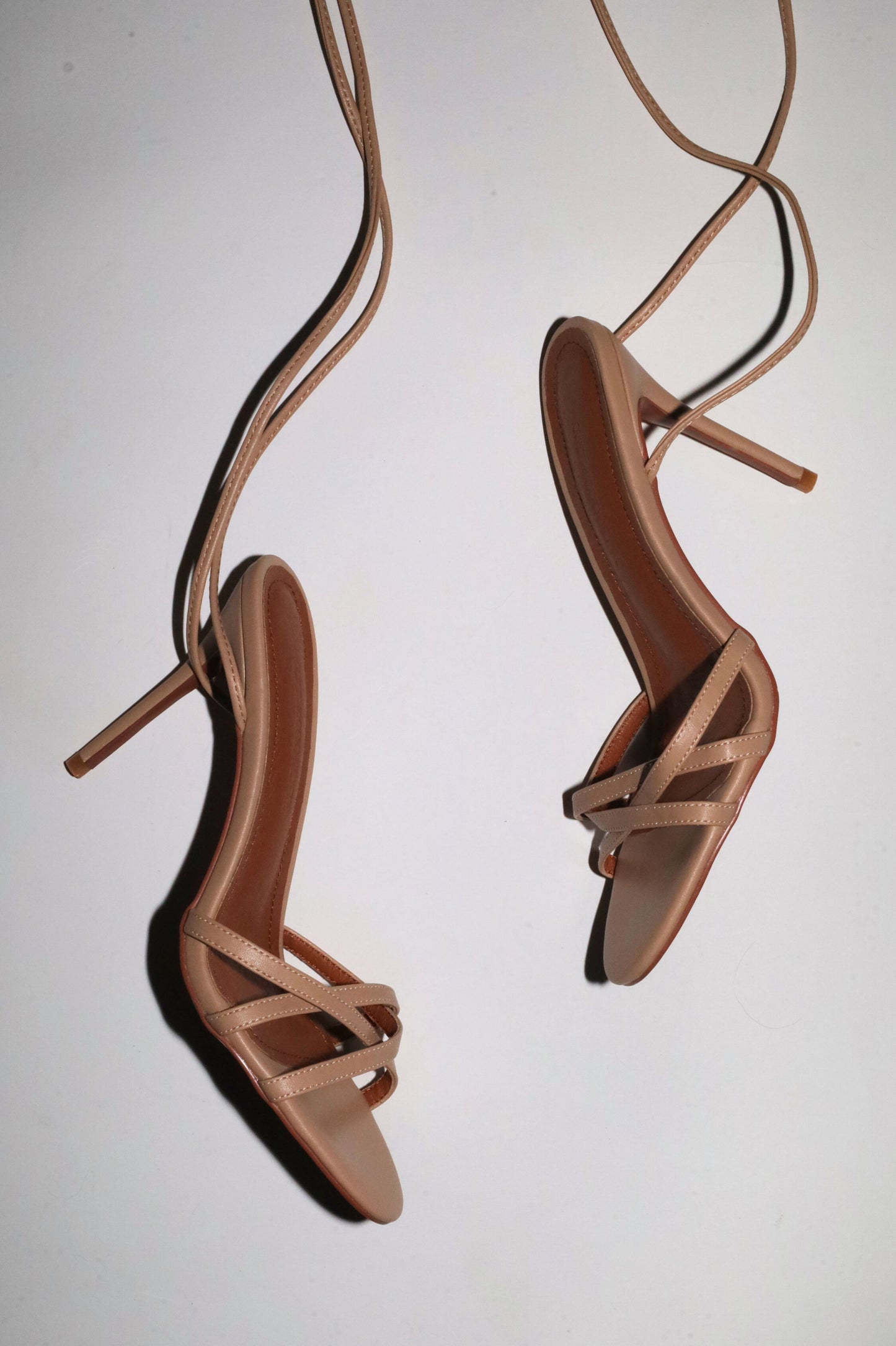 Giorgia Nude Vegan Leather Anklestrap Heel 100 mm