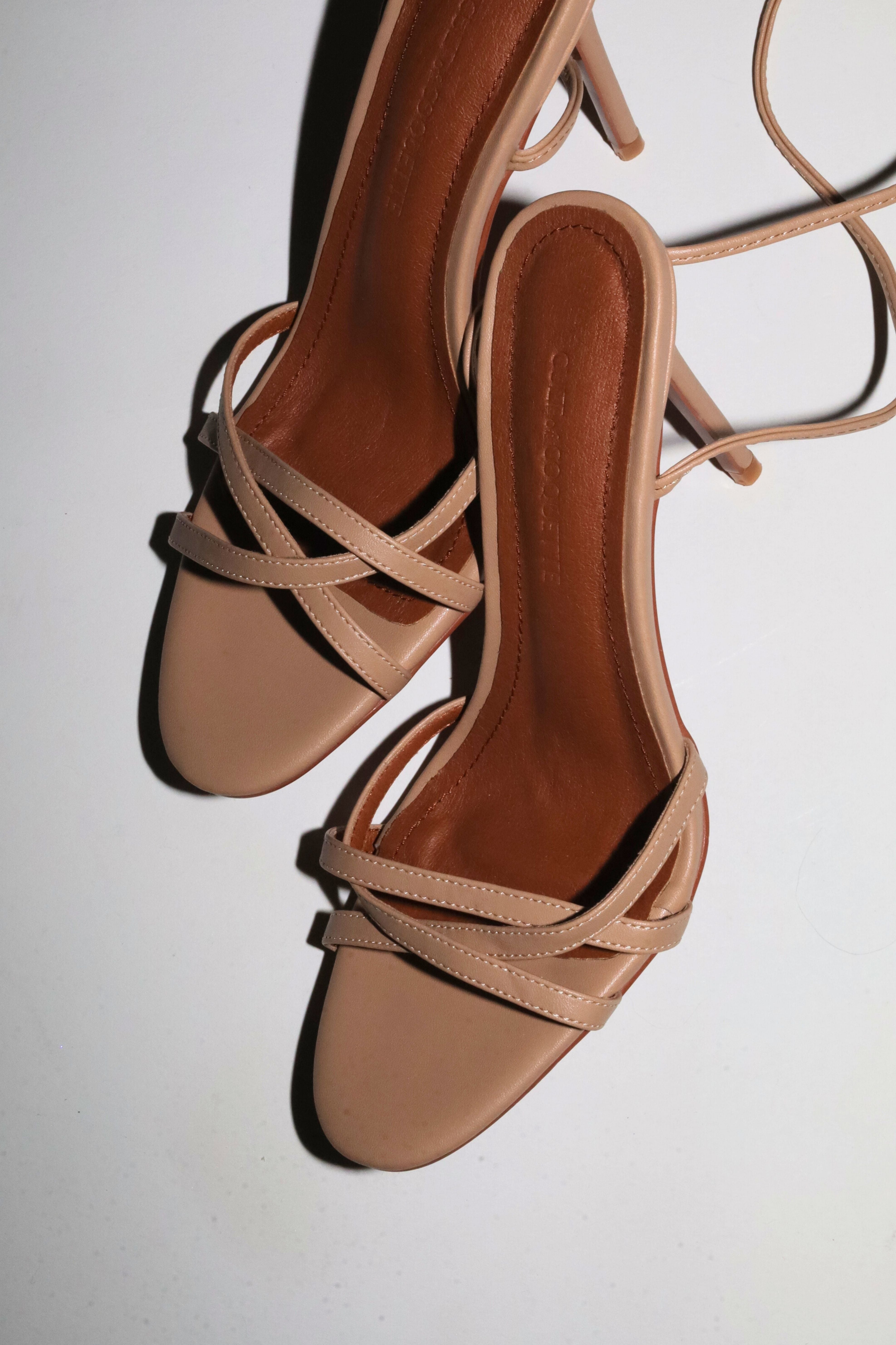 Giorgia Nude Vegan Leather Anklestrap Heel 100 mm – Cult of Coquette