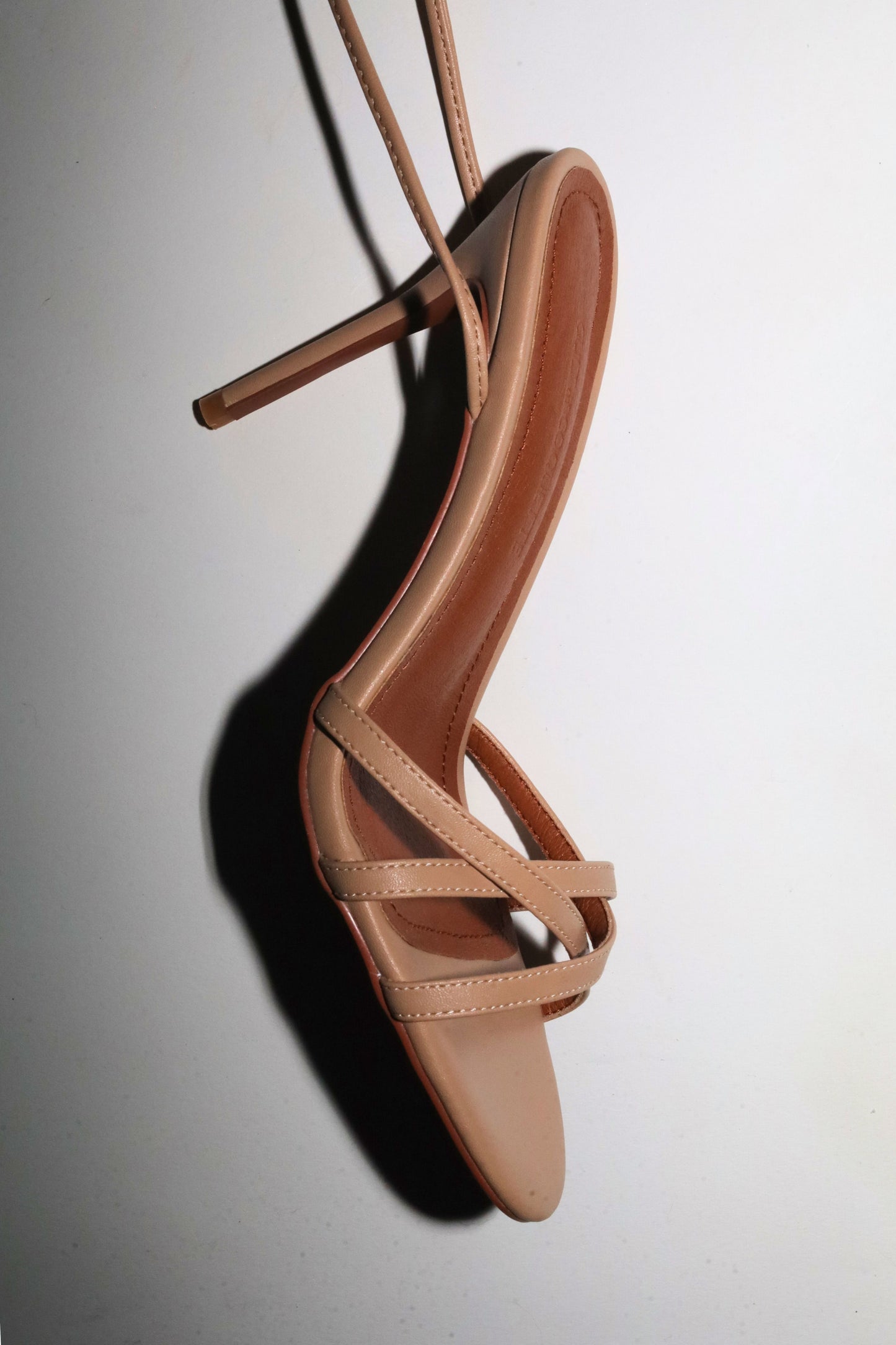 Giorgia Nude Vegan Leather Anklestrap Heel 100 mm