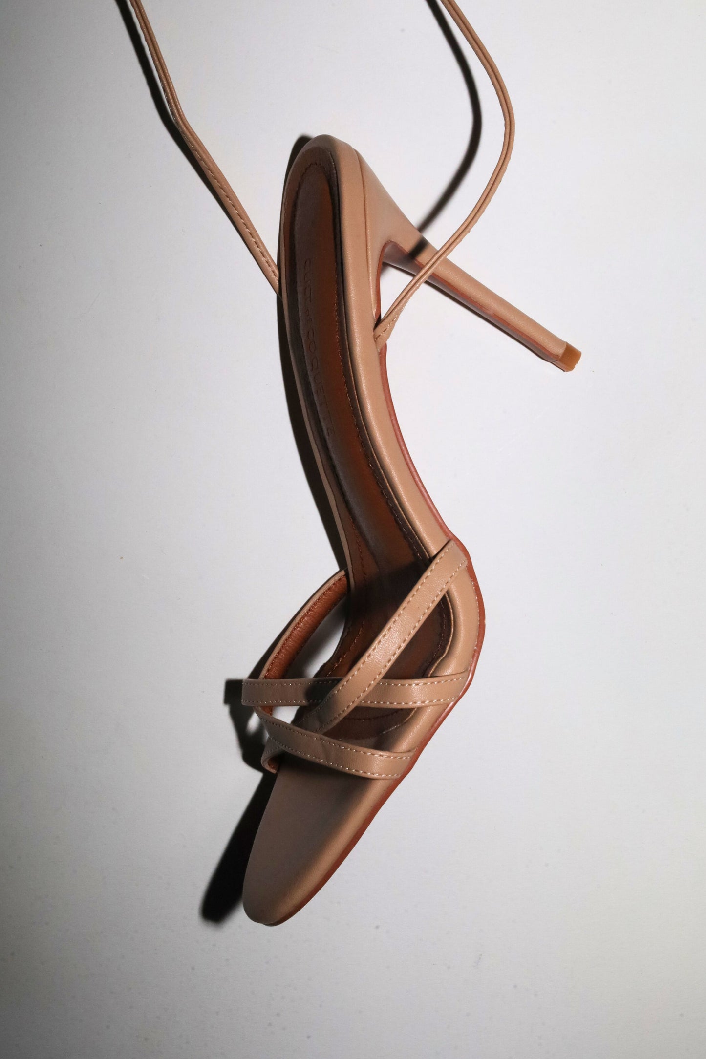 Giorgia Nude Vegan Leather Anklestrap Heel 100 mm