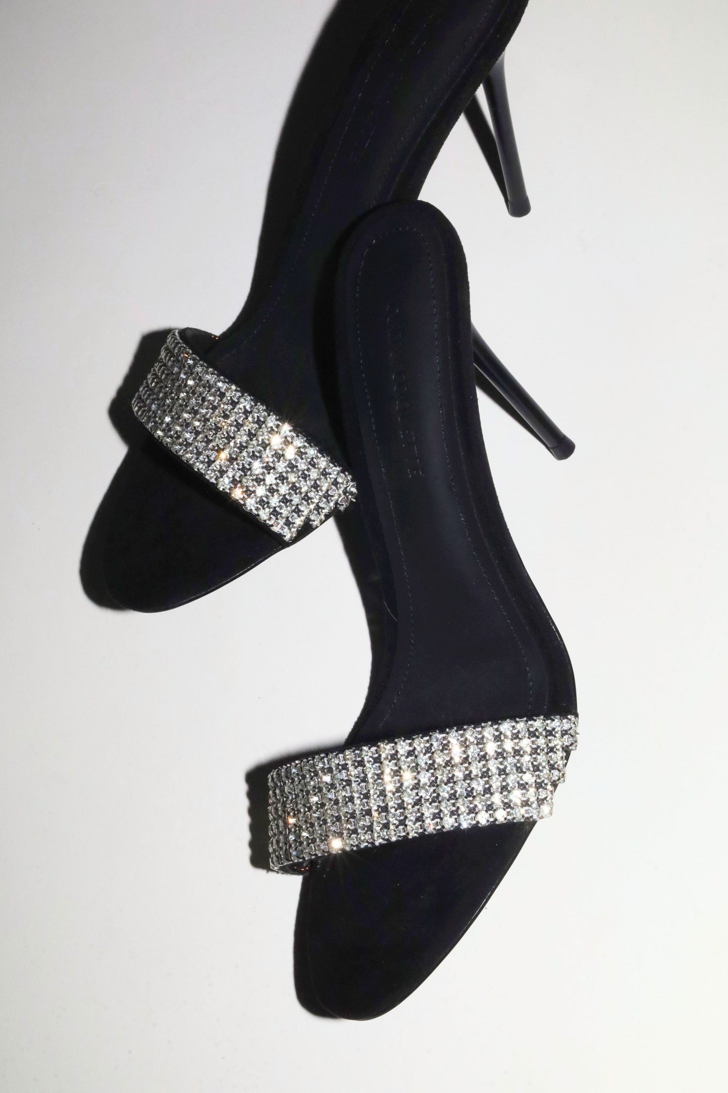 Nadine Black Crystal Mules