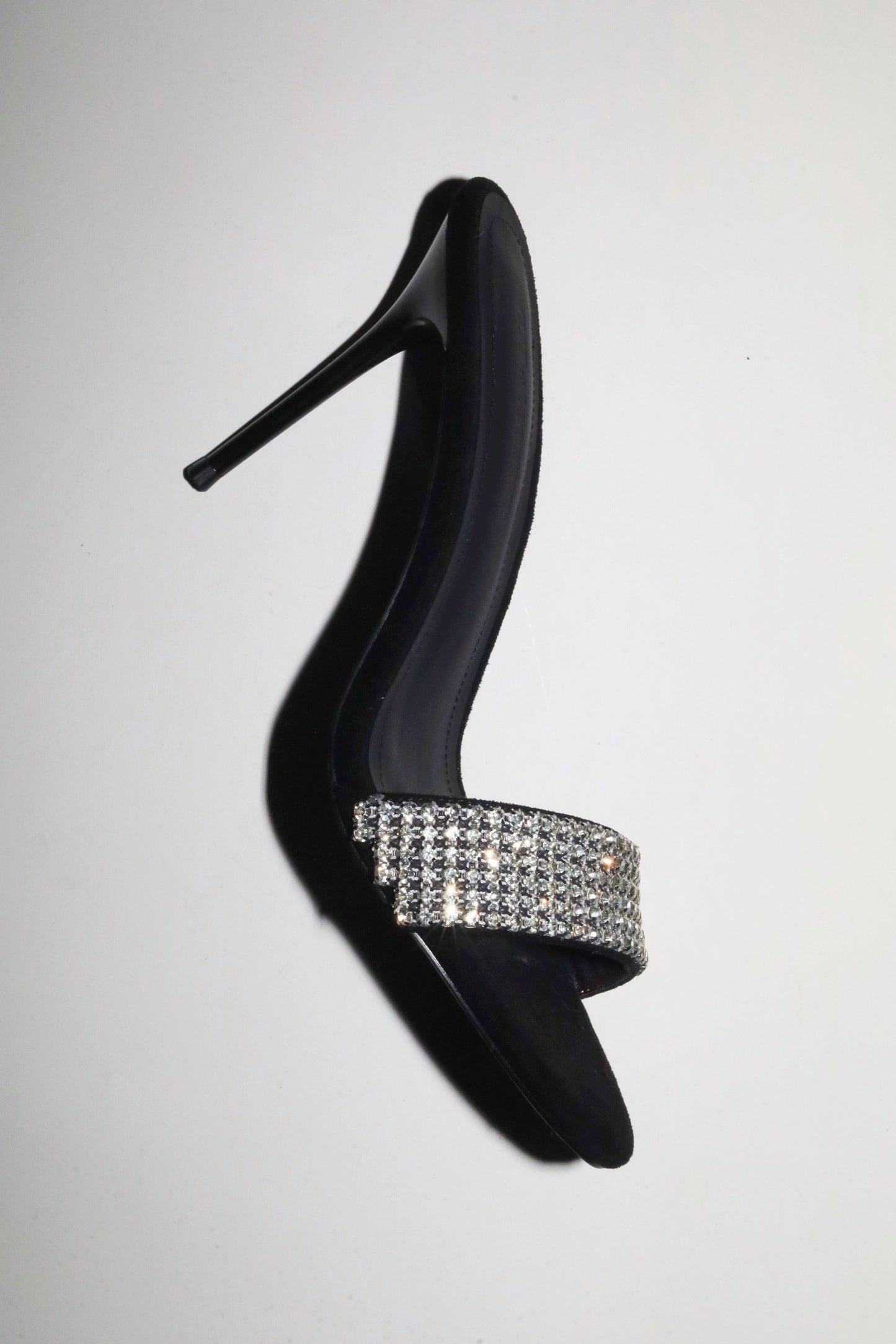 Nadine Black Crystal Mules