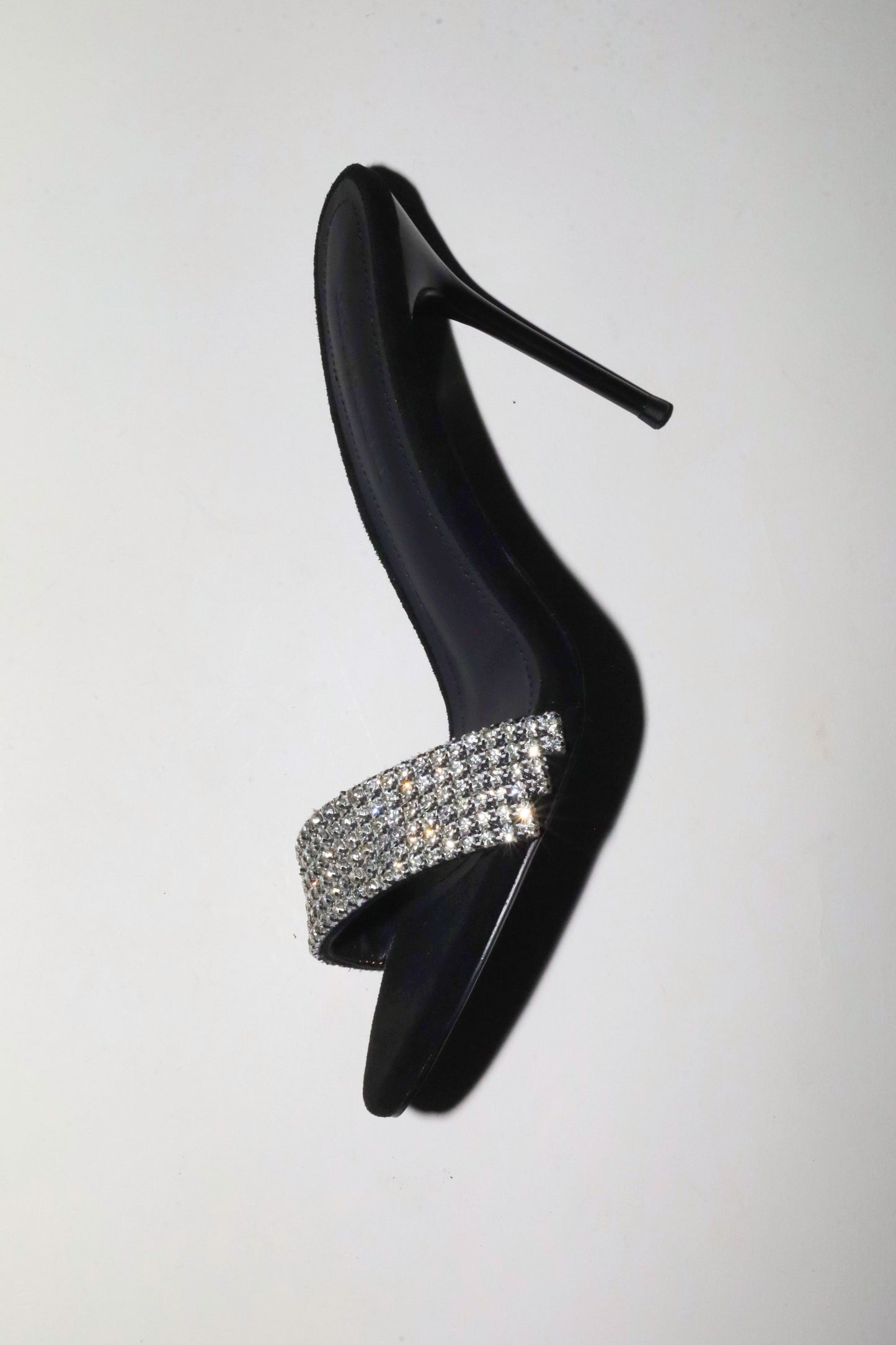 Nadine Black Crystal Mules