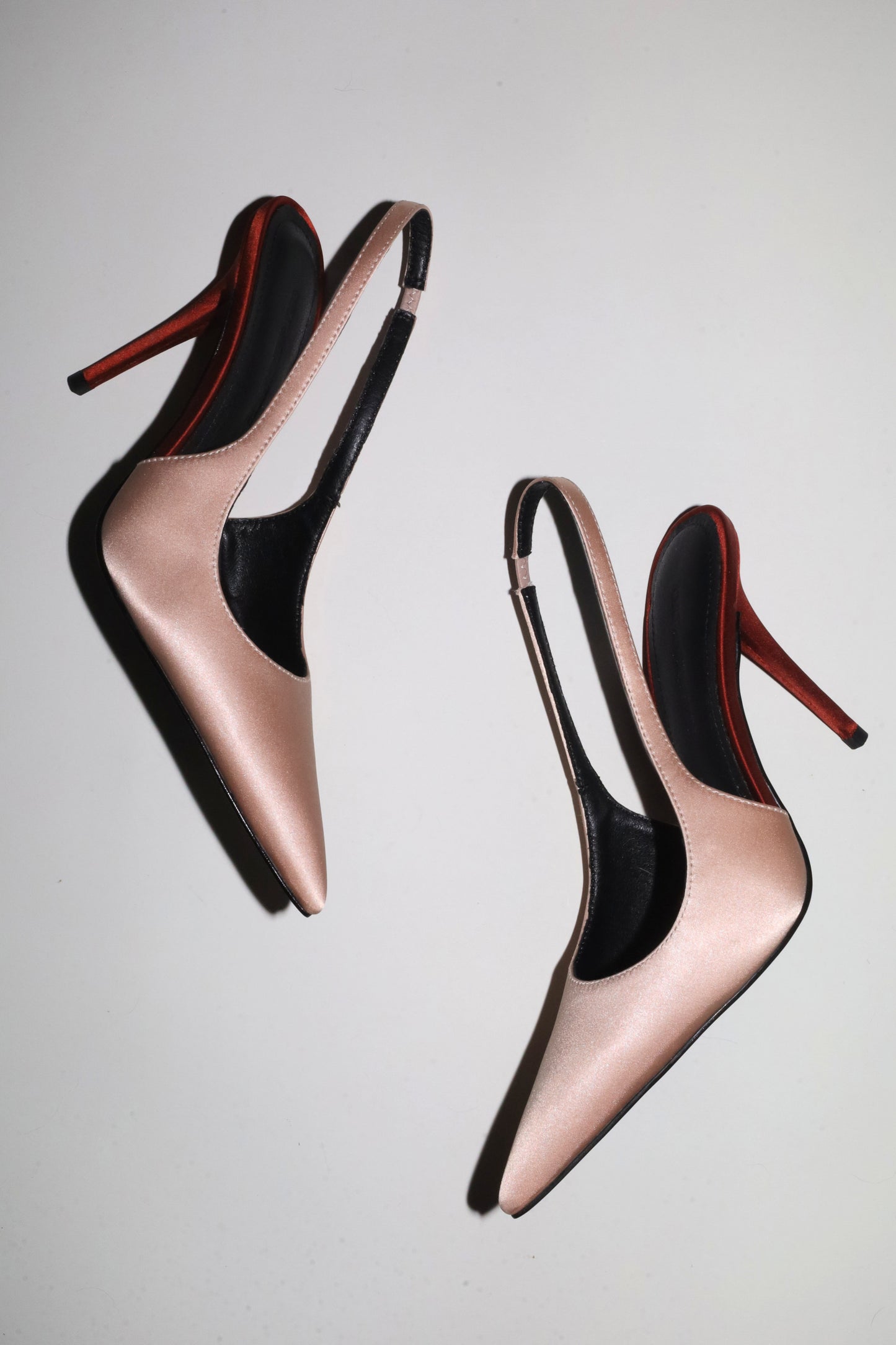 Kylie Blush Satin Slingback 105 mm