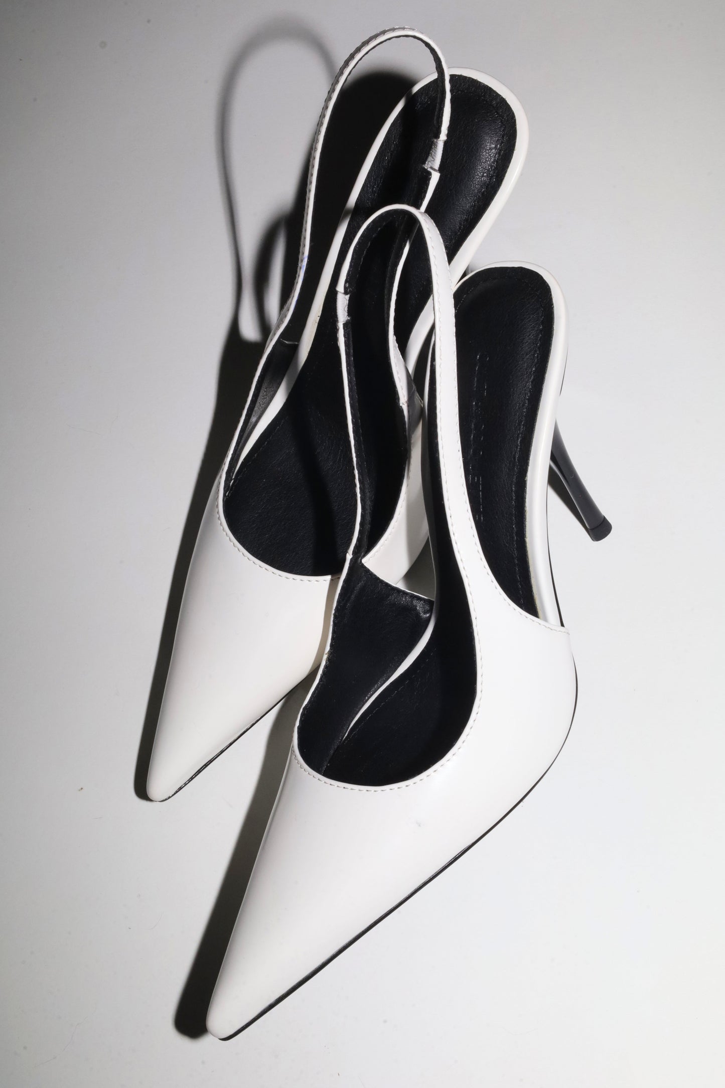 Kylie White Matte Patent Slingback 105 mm