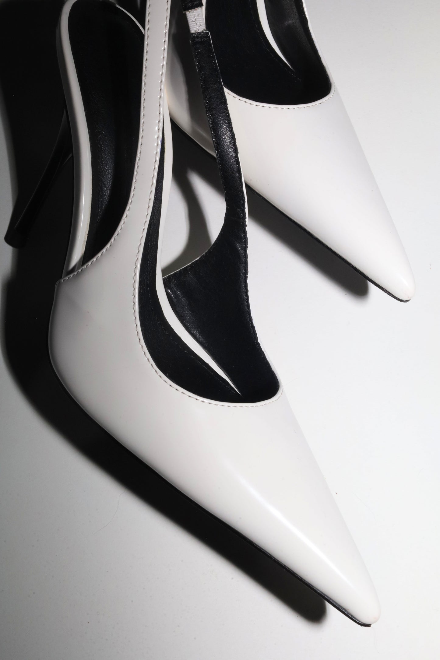 Kylie White Matte Patent Slingback 105 mm