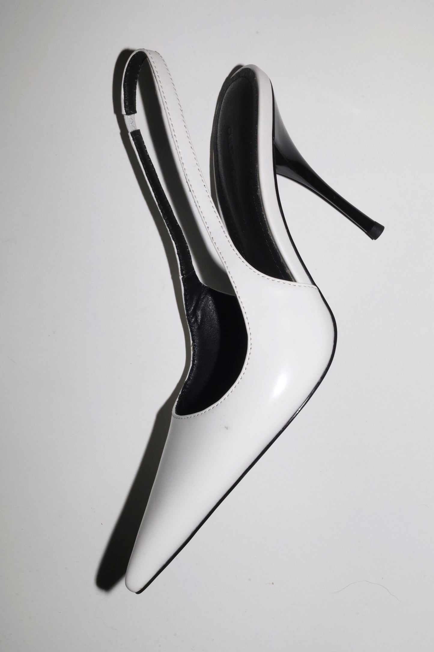 Kylie White Matte Patent Slingback 105 mm