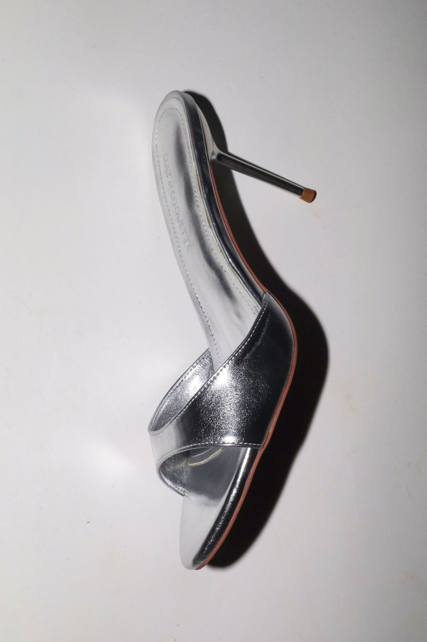 Pia Silver Mules 80 mm